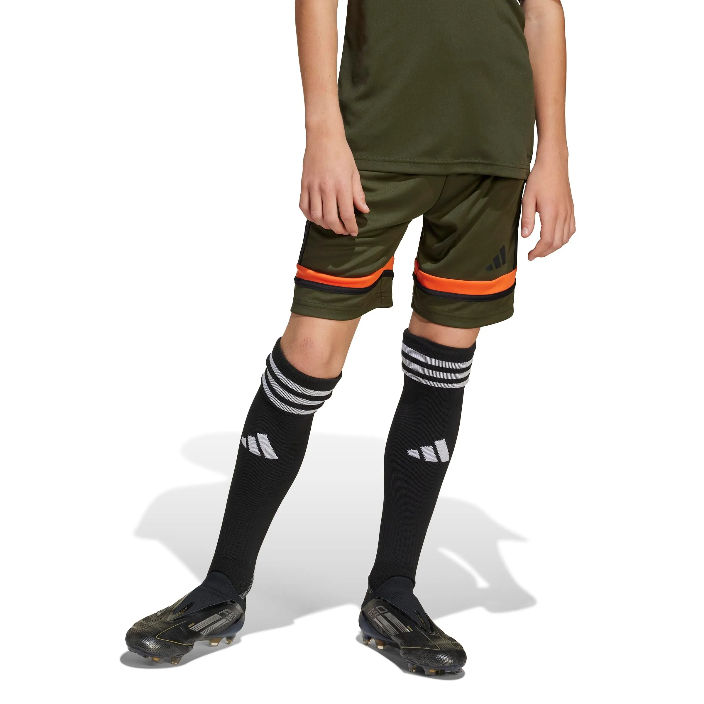 adidas Squadra 25 Shorts Kids - Night Cargo/Black/Semi Impact Orange - immagine 2