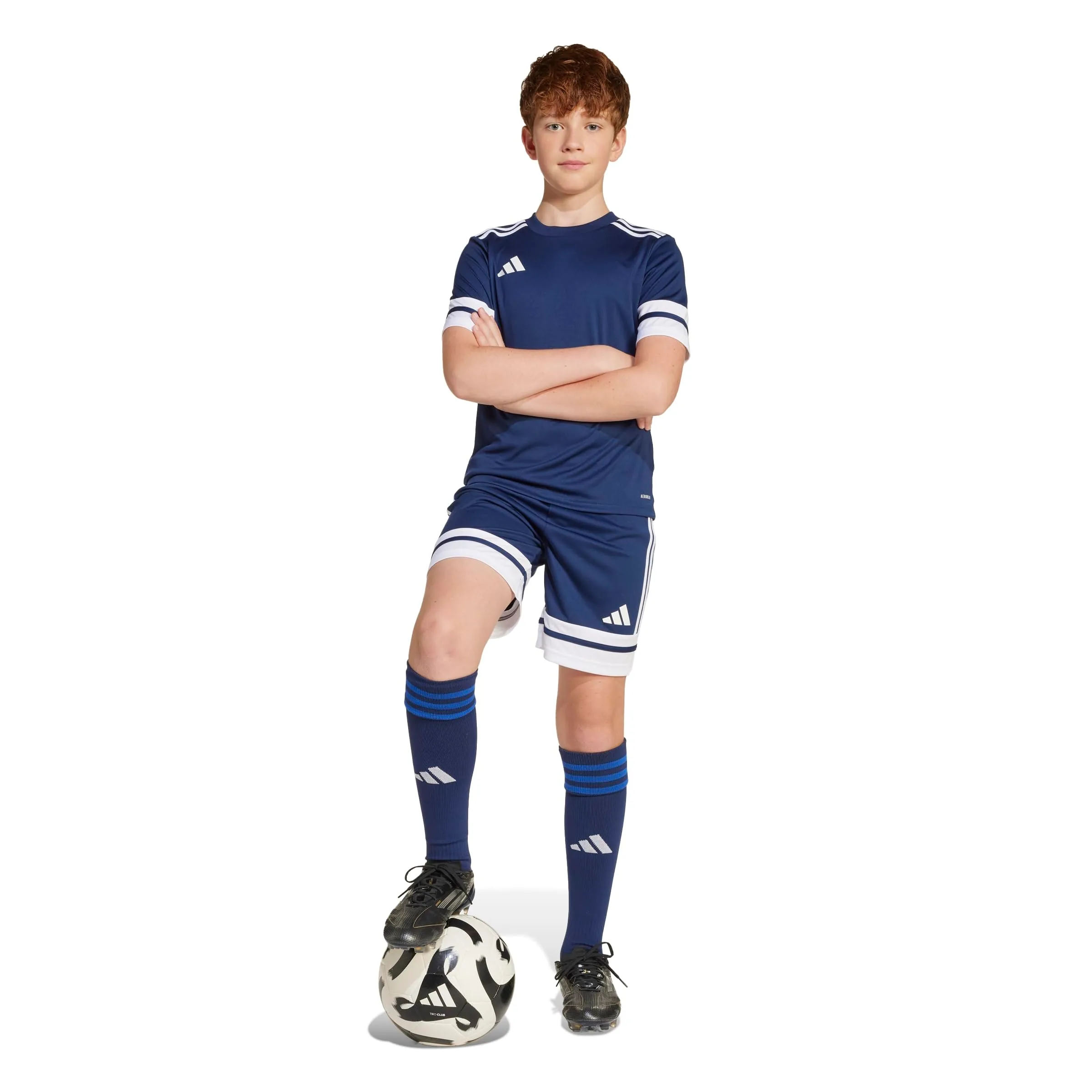 adidas Kids Squadra 25 Junior Shorts - Team Navy Blue 2/White - JJ2418 - immagine 7