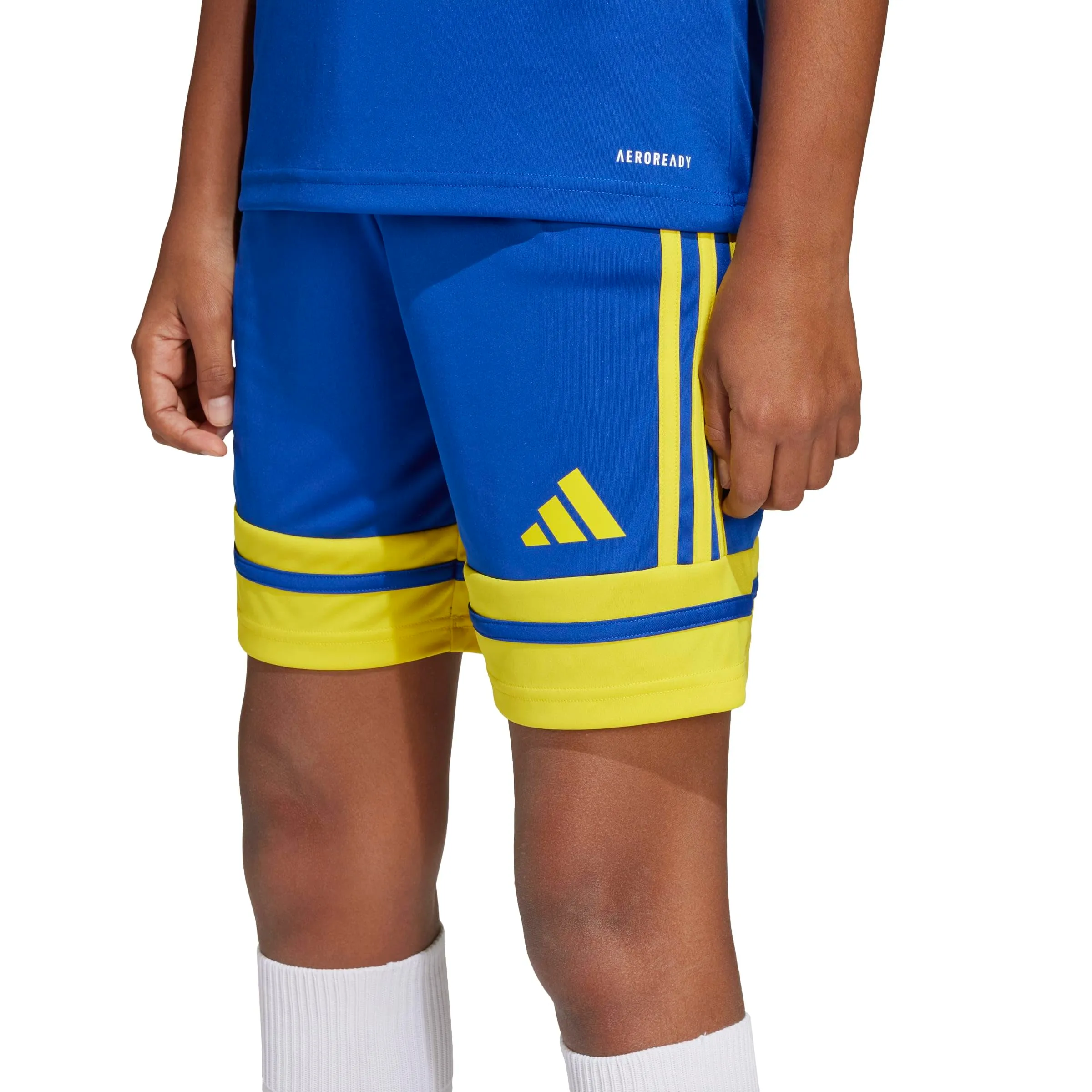 Adidas Pantaloncini Corti Squadra25 Unisex per Bambini - Team Royal Blue/Team Yellow - immagine 5