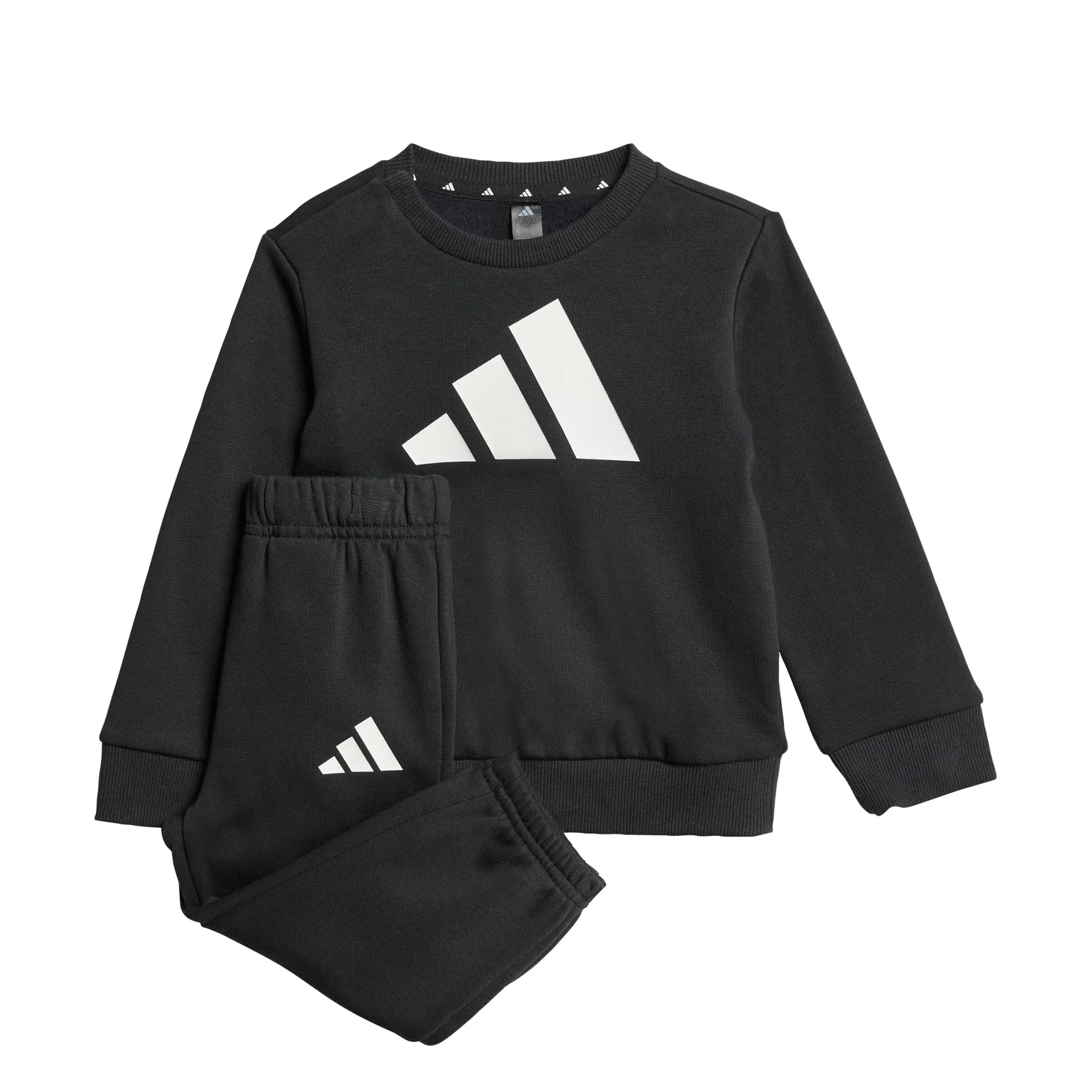 adidas Bimbi Big Logo Essentials Jogger Track Suit, Black/White, 6-9 Months - immagine 1