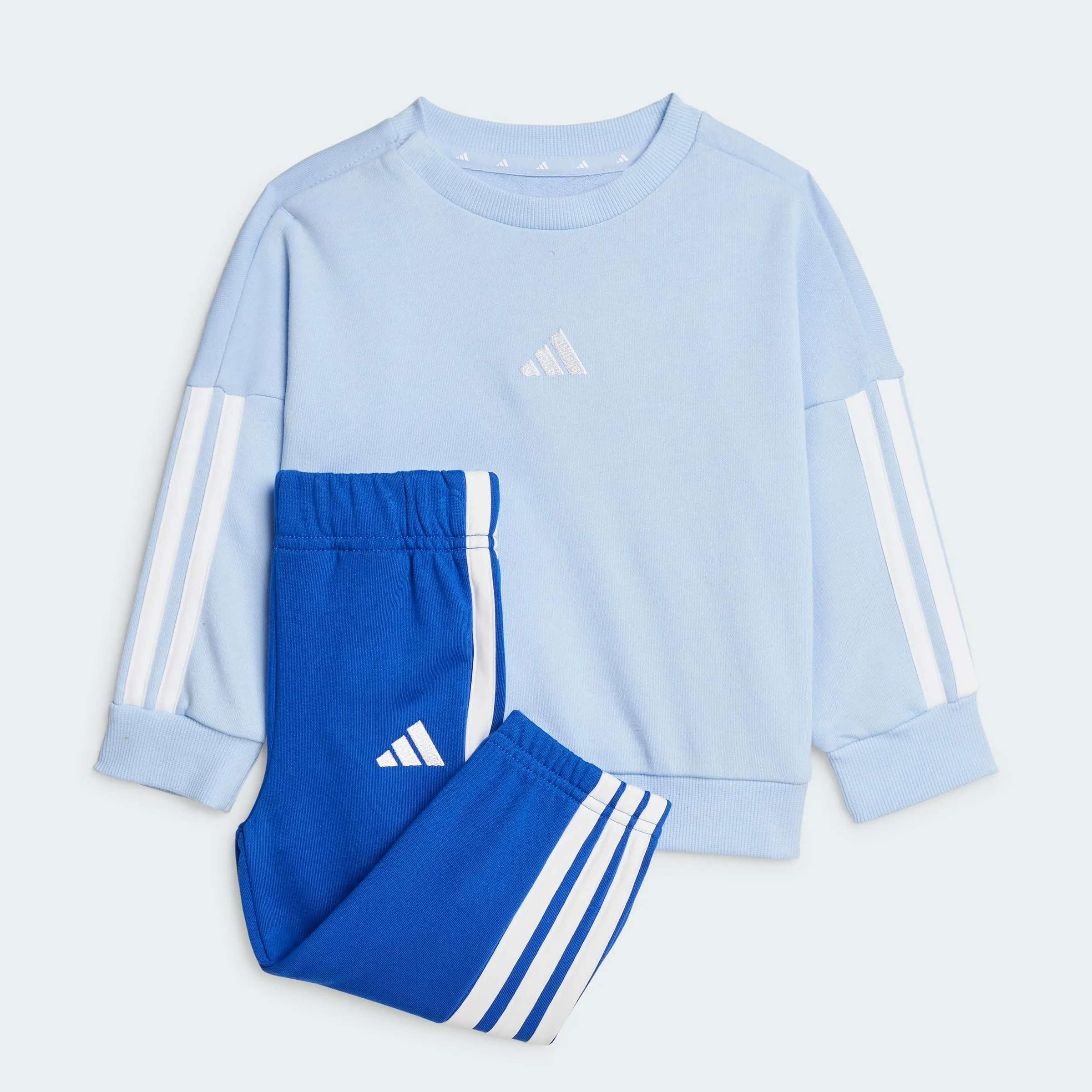adidas Bimbi 0-24 Essentials Jogger Track Suit, Glow Blue/White, 12-18 Months - immagine 5