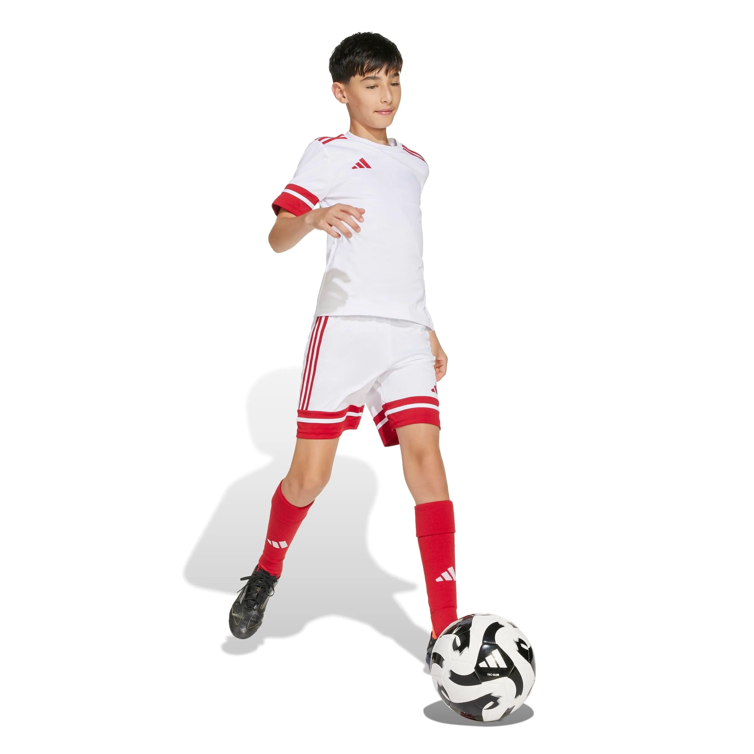 adidas Squadra 25 Shorts Kids, White/Team Power Red 2 - immagine 6