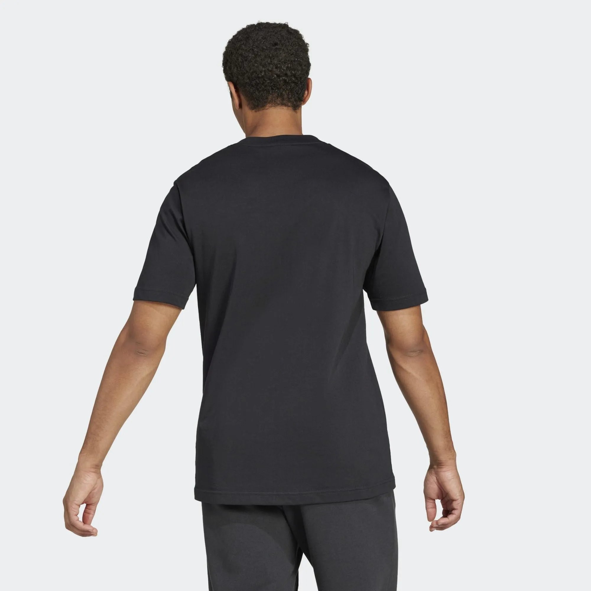 adidas Essentials Big Logo Single Jersey Shirt - Black/White, XS - immagine 5