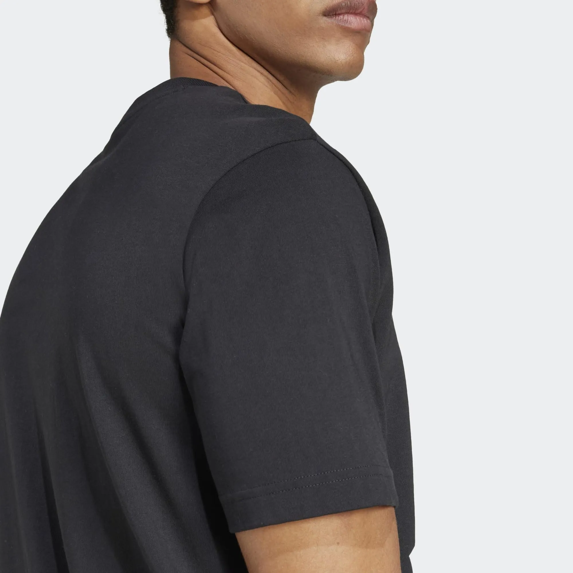 adidas Essentials Big Logo Single Jersey Shirt - Black/White, XS - immagine 8