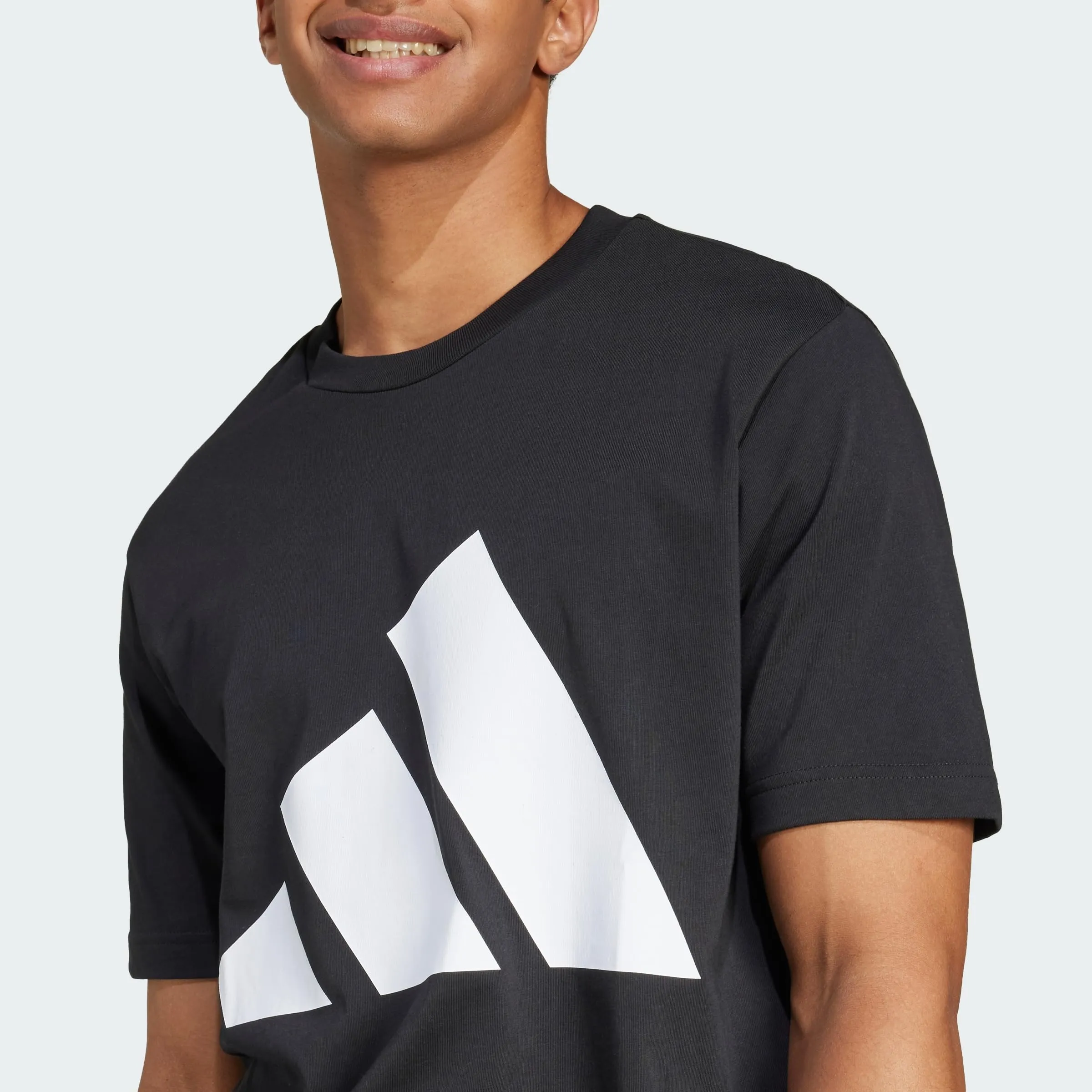 adidas Essentials Big Logo Single Jersey Shirt - Black/White - L - immagine 7