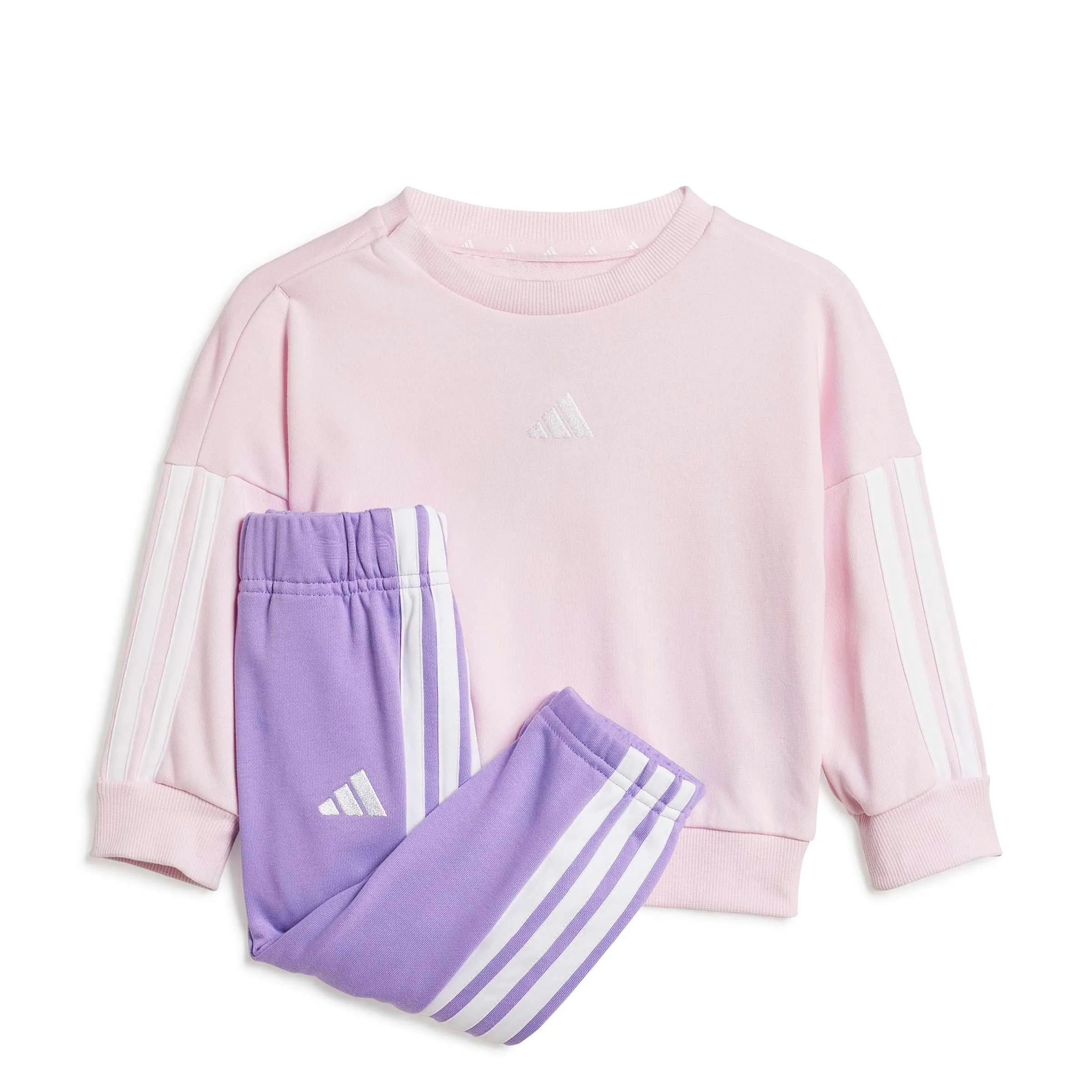 adidas Bimbi 0-24 Essentials Jogger Track Suit, Clear Pink/White/Lavender, 6-9 Months - immagine 1