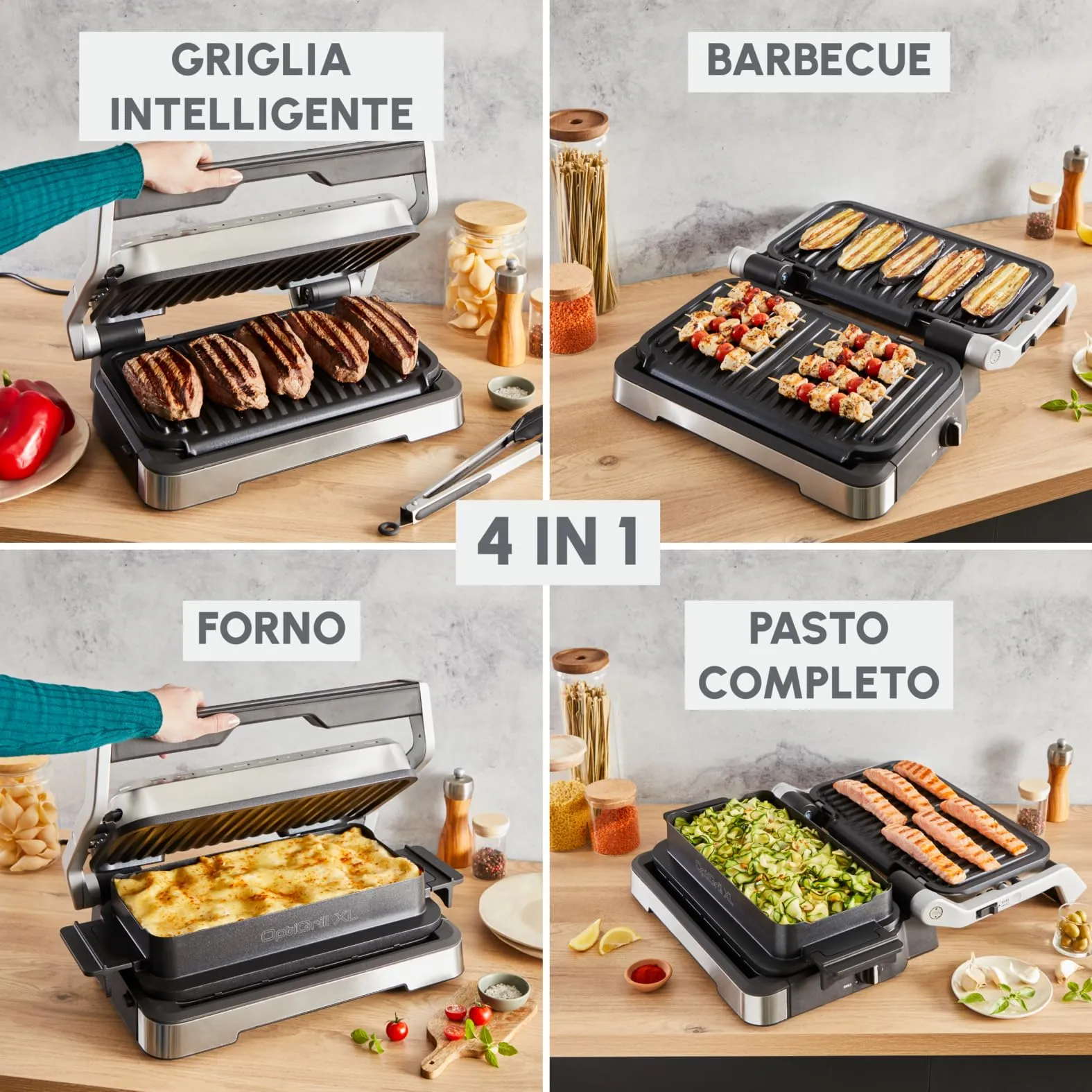 Moulinex Optigrill 4in1 XL Griglia Elettrica GI784D - immagine 4
