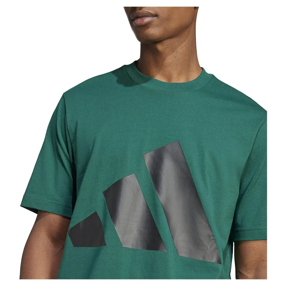 adidas Essentials Big Logo Single Jersey Shirt, Collegiate Green/Black, M - immagine 3