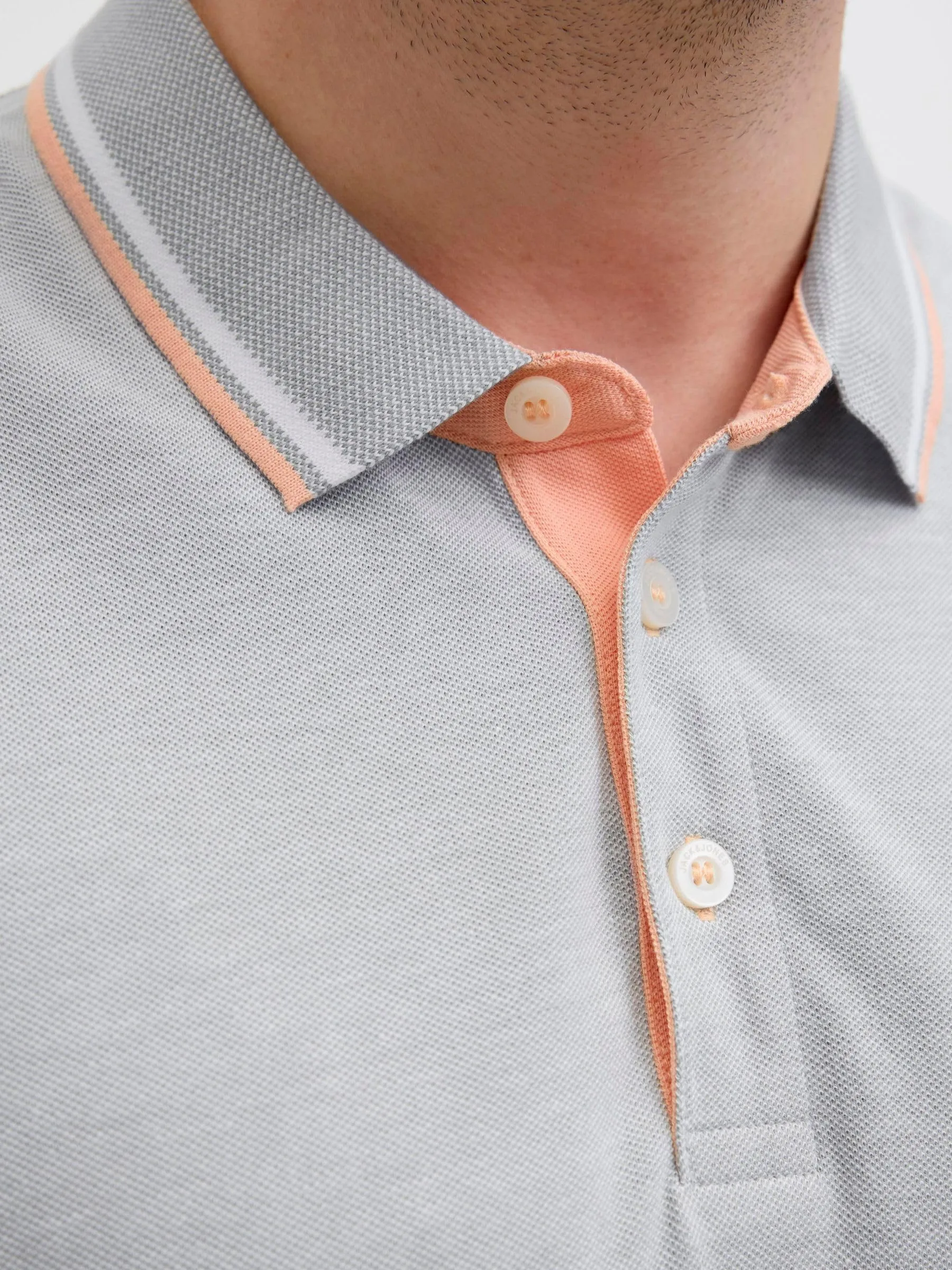 JACK & JONES Plus JJEPAULOS Polo SS Noos Pls, Verde Iceberg, 5XL - immagine 5