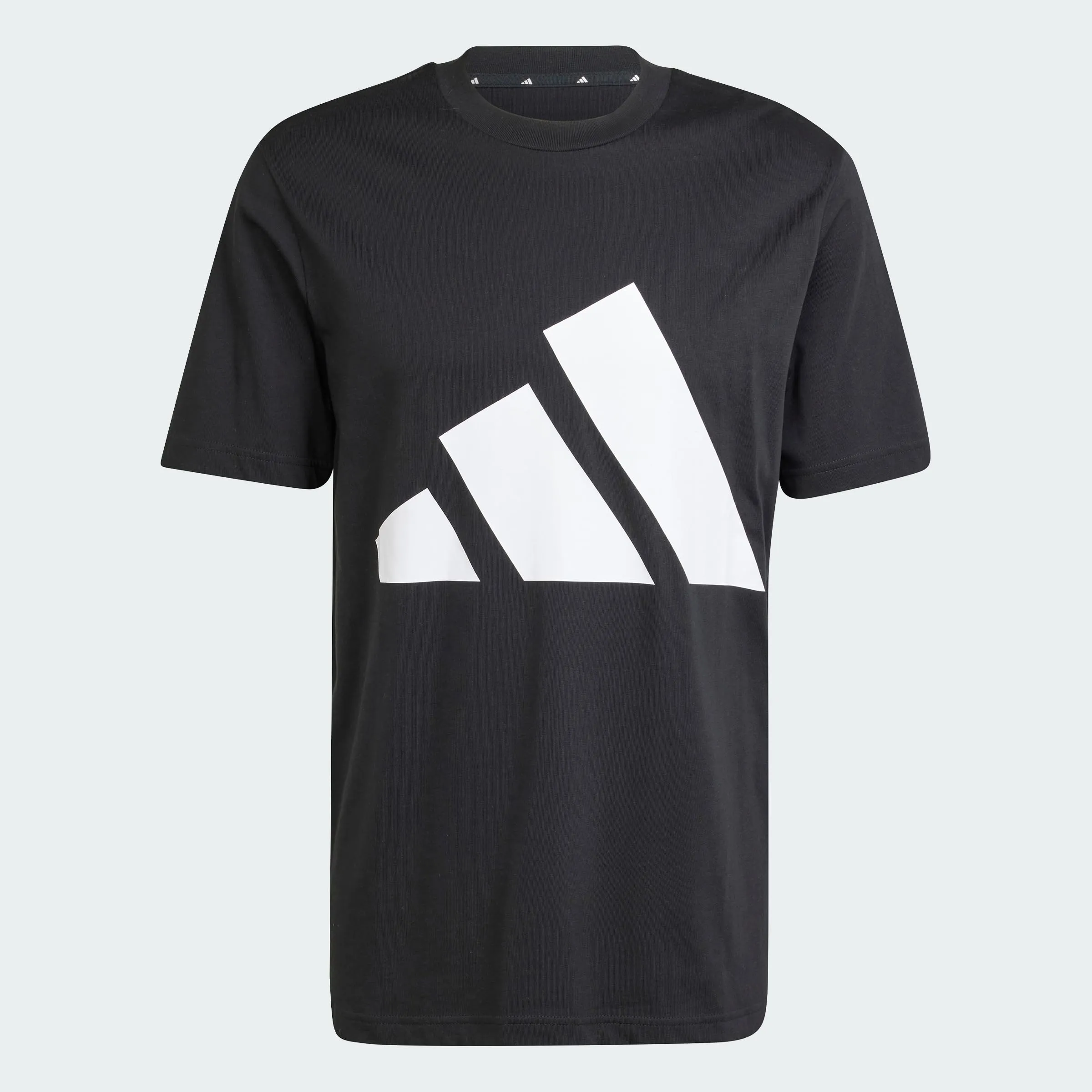 adidas Essentials Big Logo Single Jersey Shirt, Black/White, M - immagine 1