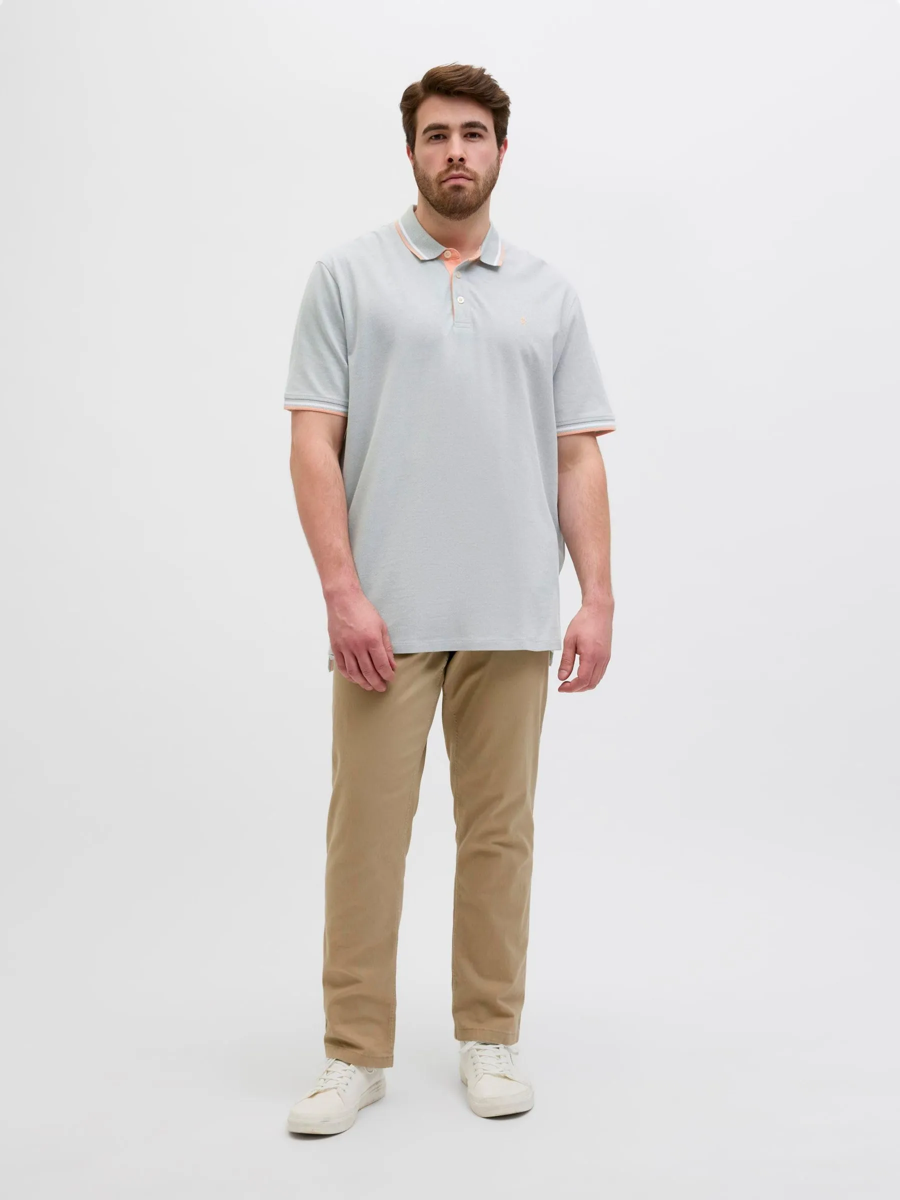 Jack & Jones Plus Size Polo Shirt, Iceberg Green, 3XL - immagine 3