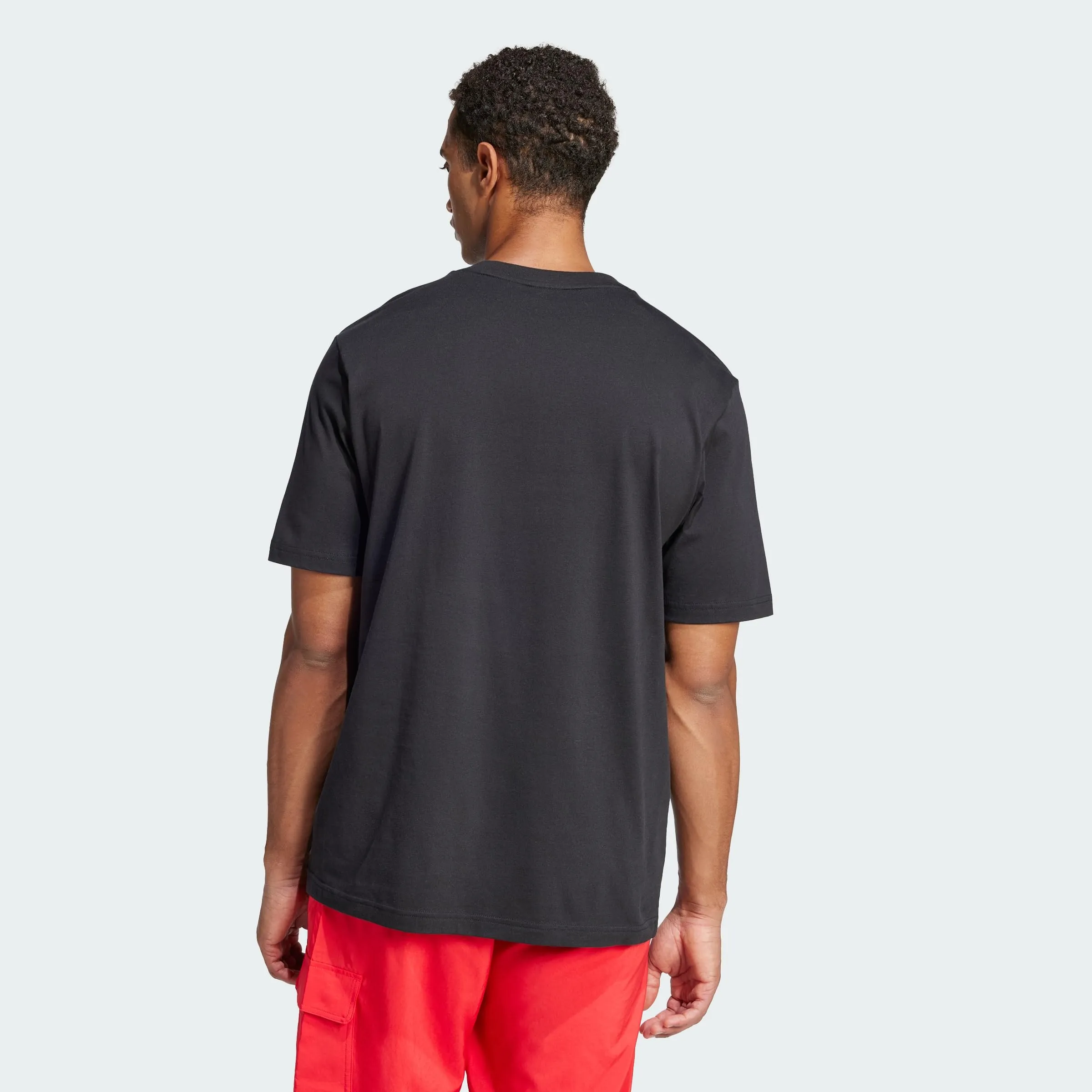 adidas Essentials Linear Single Jersey Shirt, Black/White, L - immagine 5