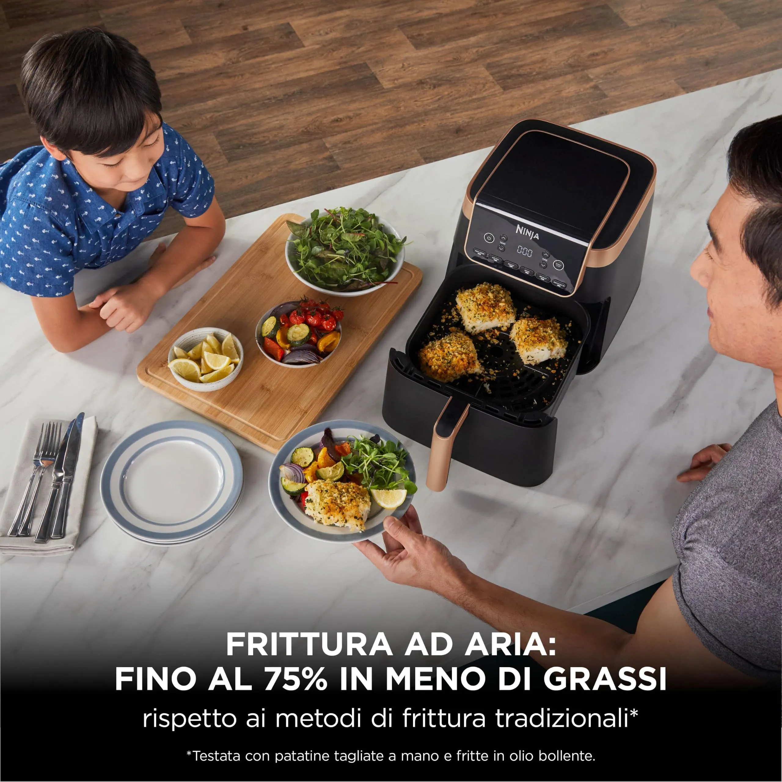 Ninja Max Pro Friggitrice ad Aria 6,2L Nero/Rame AF180EUCP - immagine 6