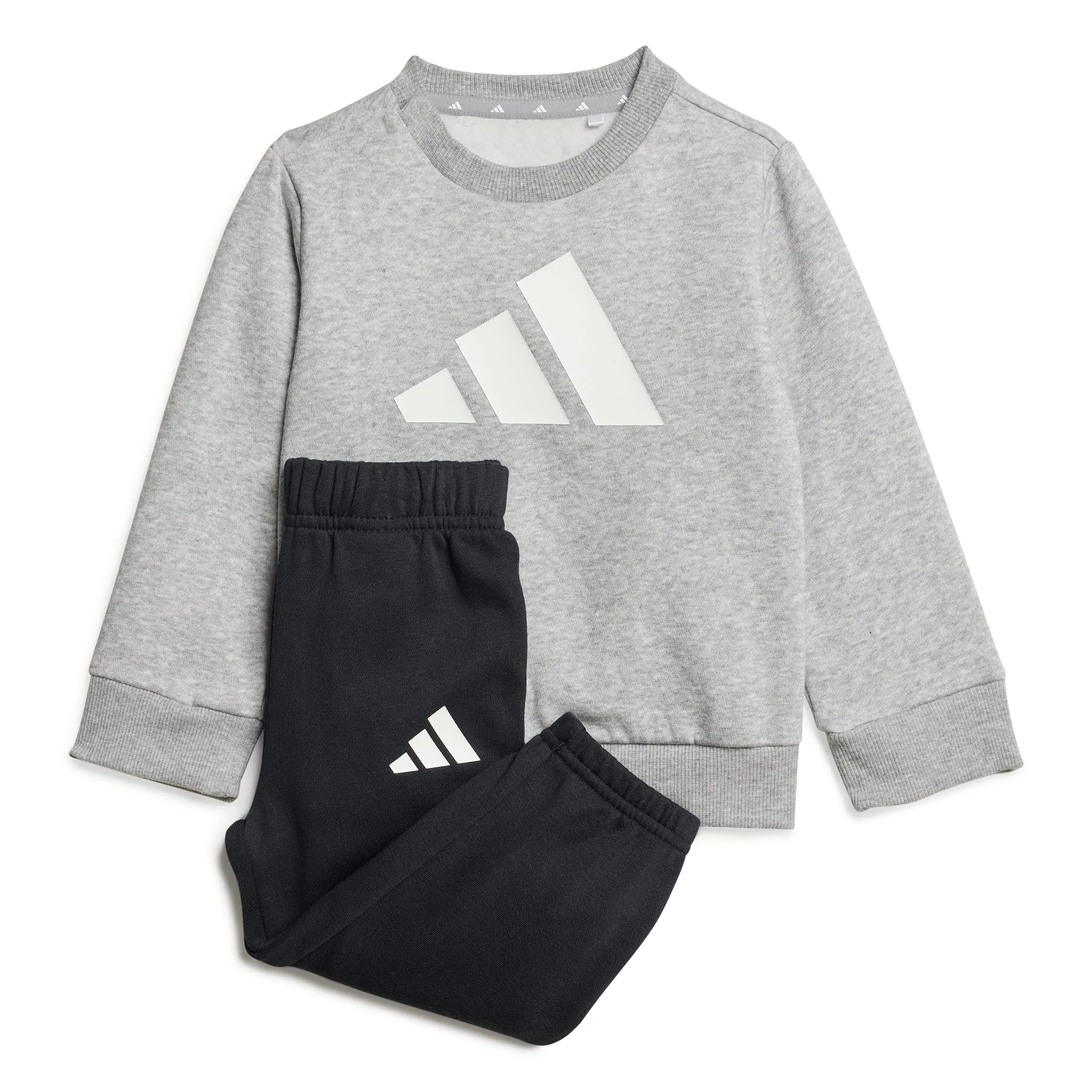 adidas Bimbi Big Logo Essentials Jogger Track Suit - Medium Grey Heather/White, 3-6 Months - immagine 1