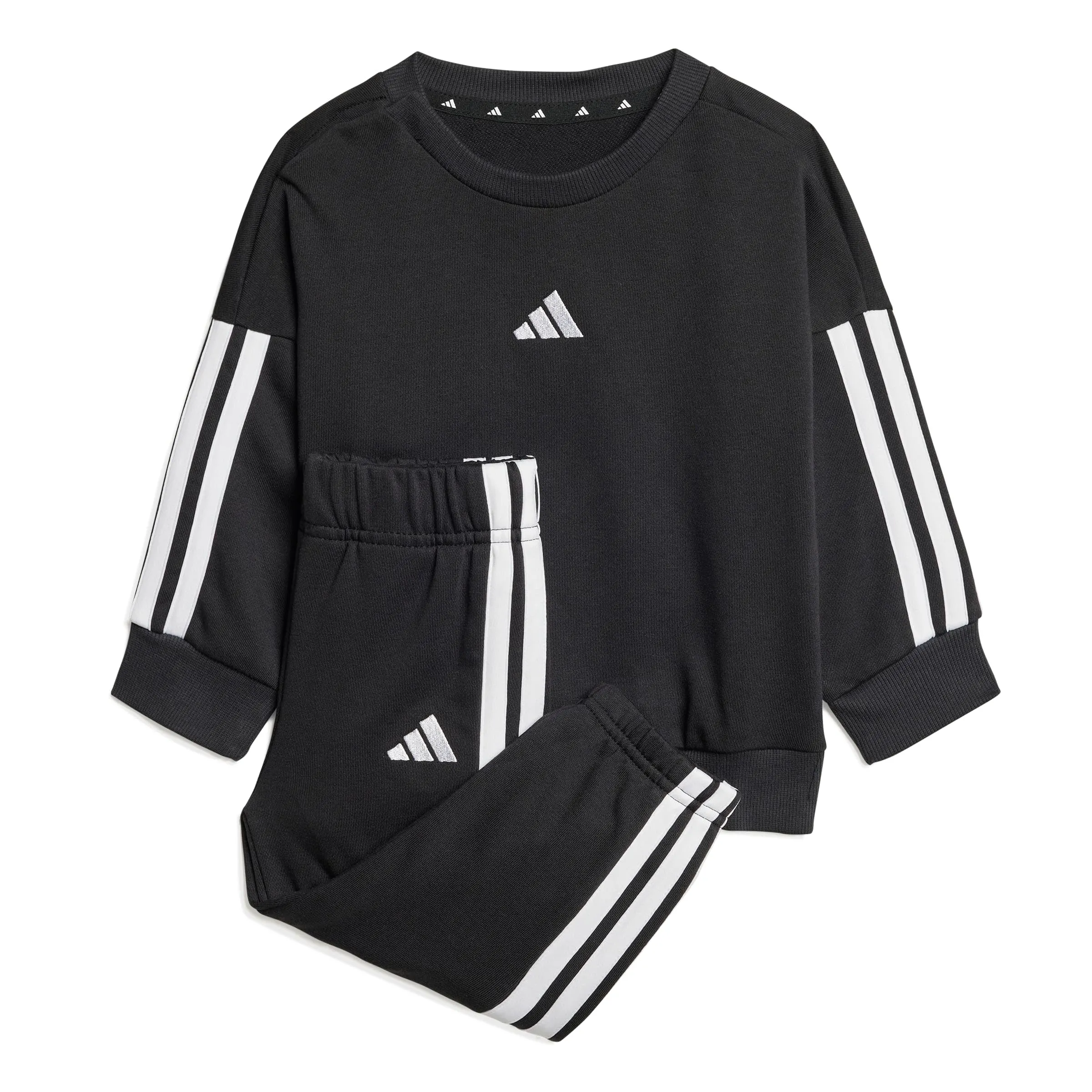 adidas Bimbi 0-24 Essentials Jogger Track Suit, Black/White, 18-24 Months - immagine 2