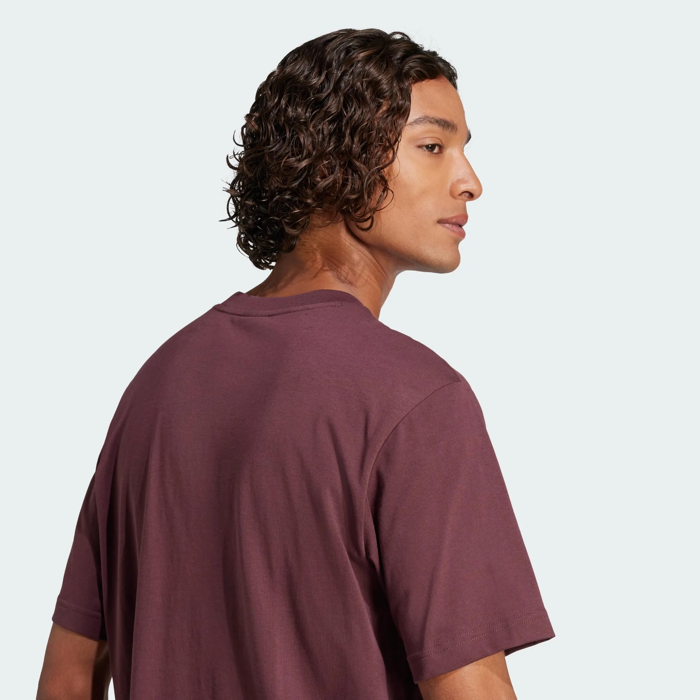 adidas Essentials Big Logo Single Jersey Tee - Aurora Ruby/White, S - immagine 3