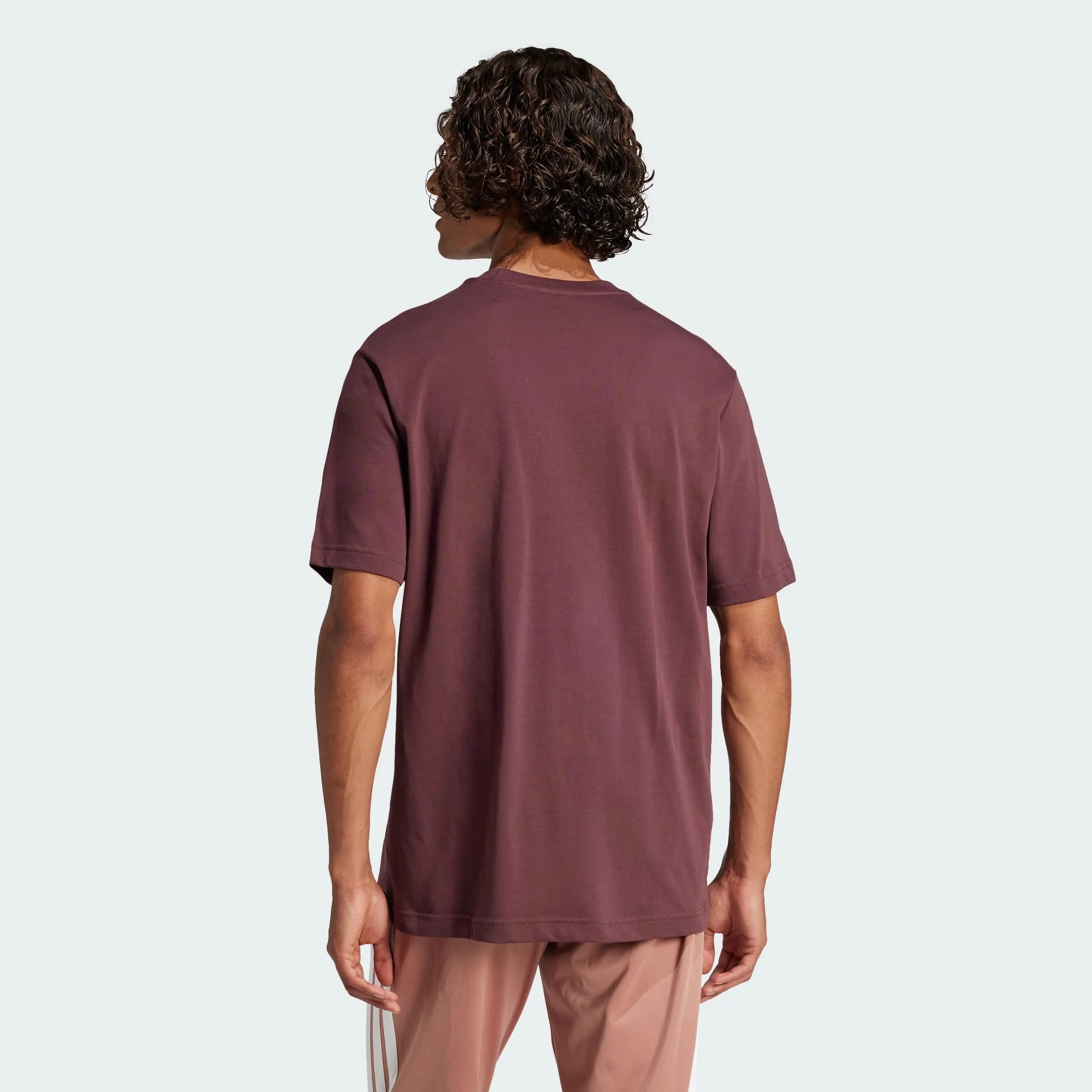 adidas Essentials Big Logo Single Jersey Tee - Aurora Ruby/White, S - immagine 4