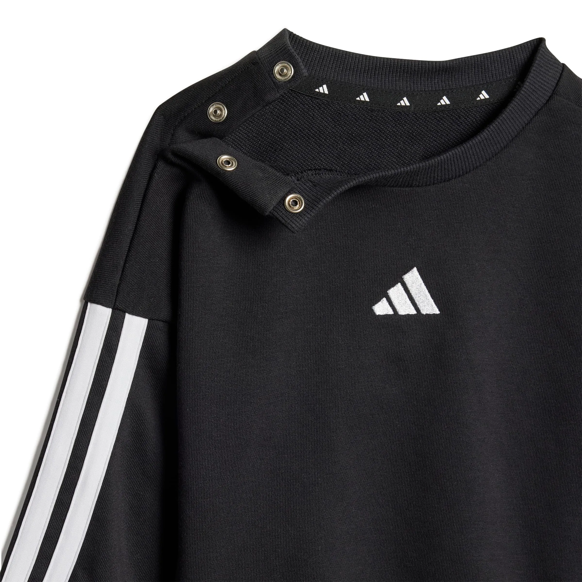 adidas Bimbi 0-24 Essentials Jogger Track Suit, Black/White, 9-12 Months - immagine 3