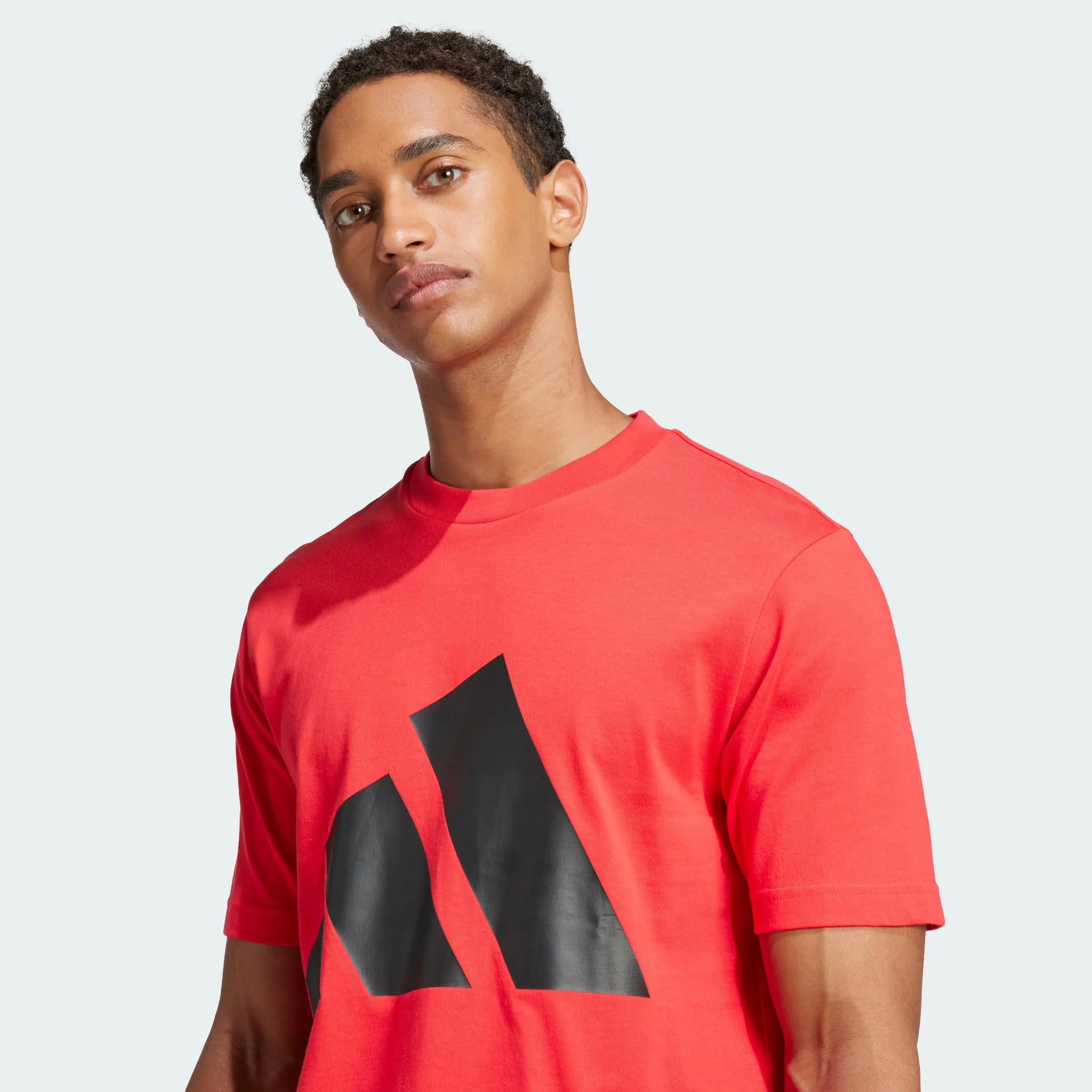 adidas Essentials Big Logo Single Jersey Shirt, Pure Ruby/Black, M - immagine 6