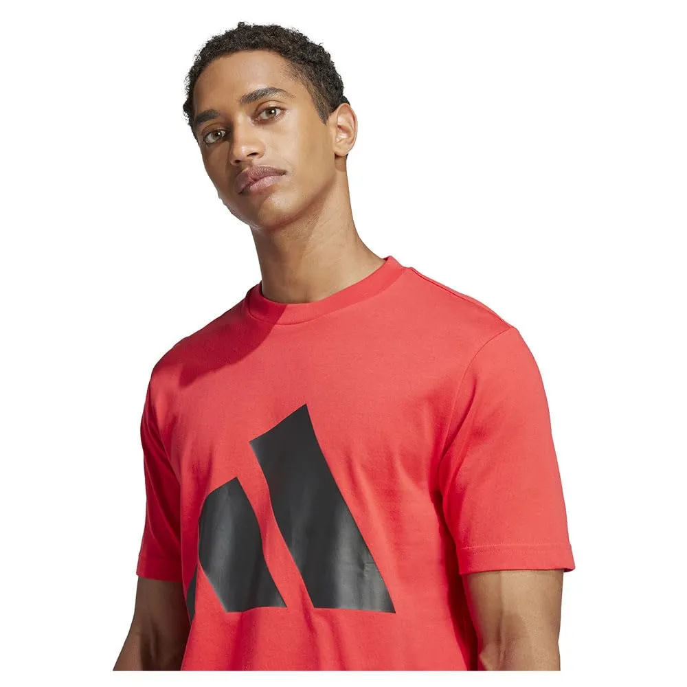 adidas Essentials Big Logo Single Jersey Shirt - Pure Ruby/Black, XL - immagine 3