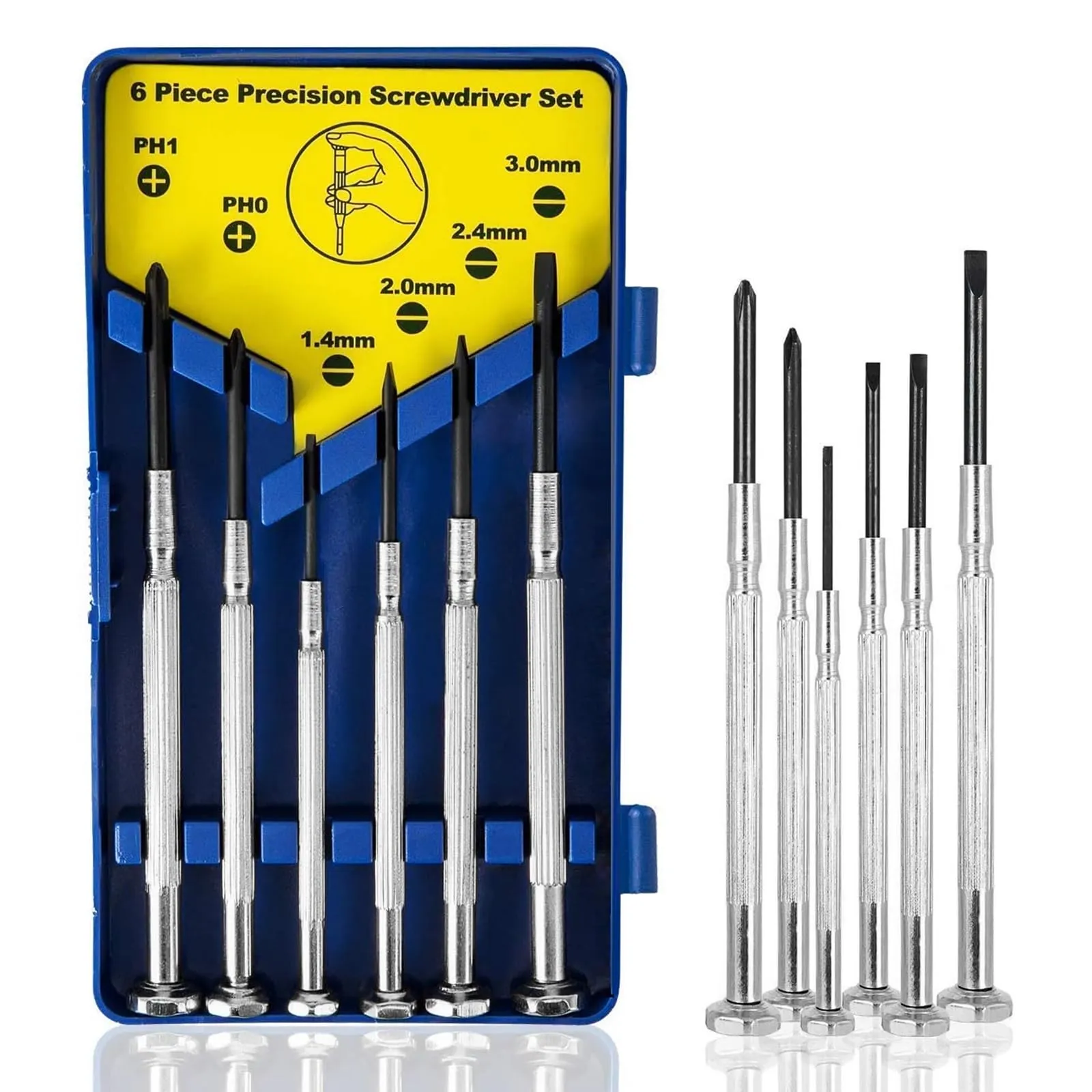 Haizibo Set di Cacciaviti di Precisione 6 in 1 per Occhiali e Orologi - immagine 1