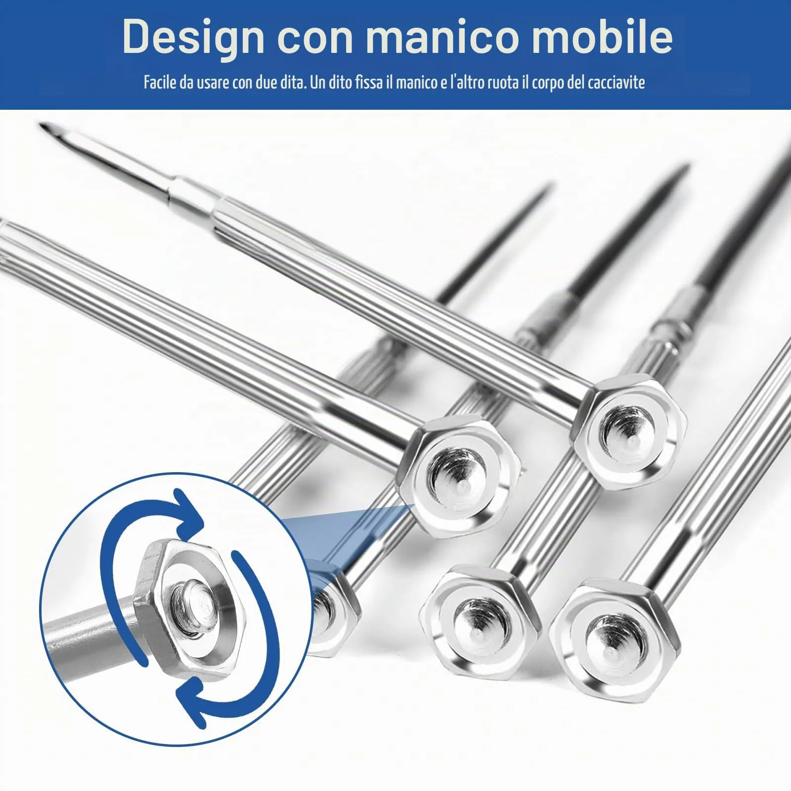 Haizibo Set di Cacciaviti di Precisione 6 in 1 per Occhiali e Orologi - immagine 4