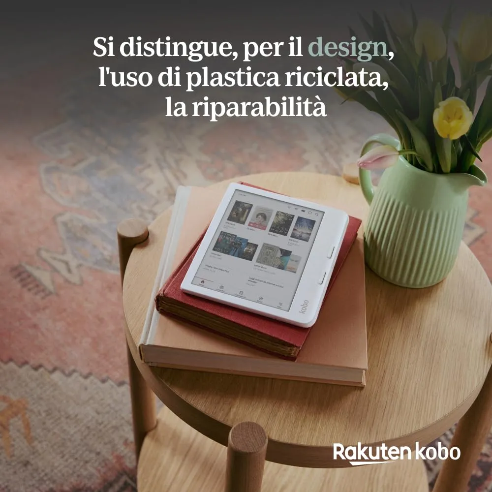 Kobo Libra Colour eReader 7" E Ink Kaleido 3 Color Display (Nero) - immagine 6