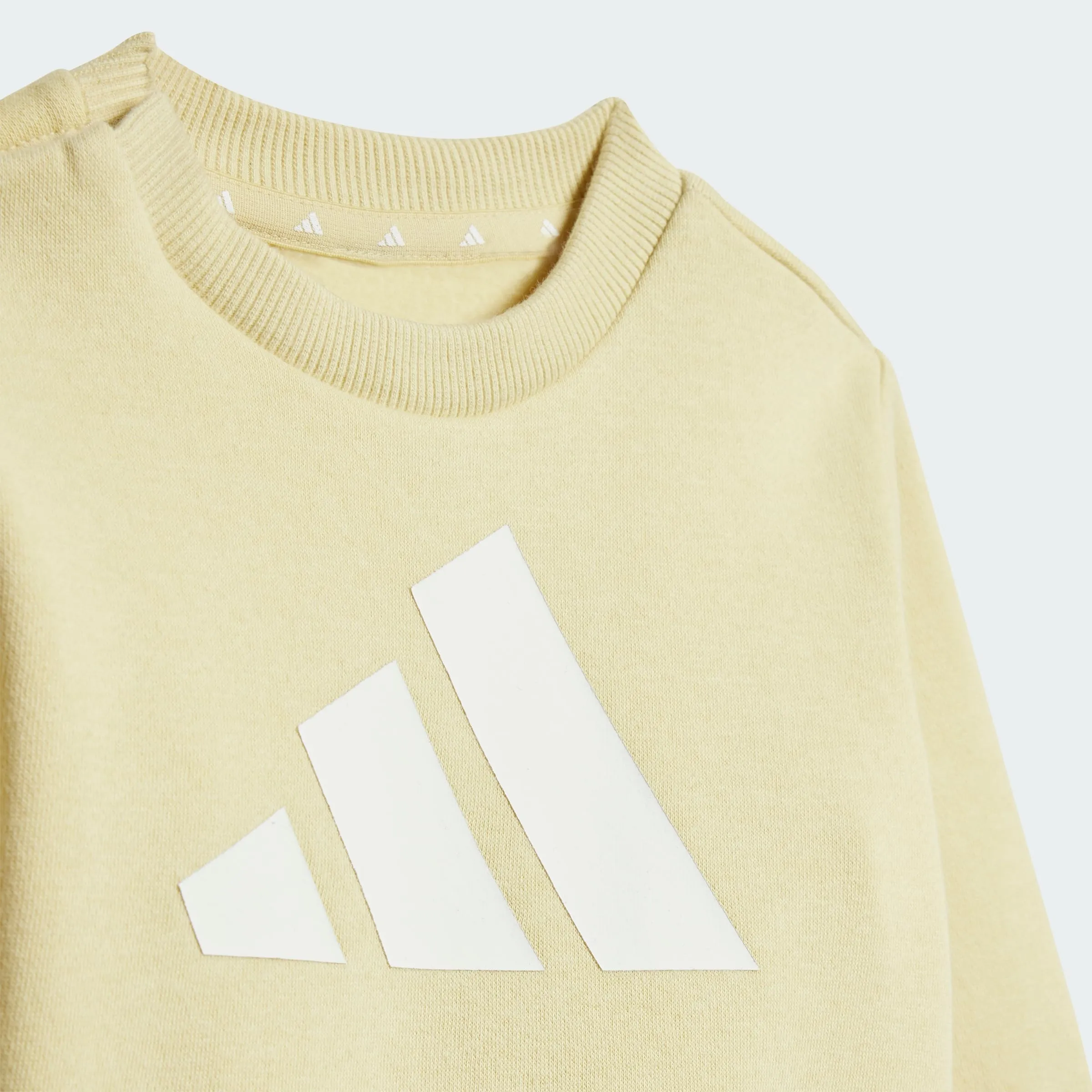 adidas Tutina Unisex per Bambini, 18-24 Mesi, Powder Yellow/White, JE1394 - immagine 2