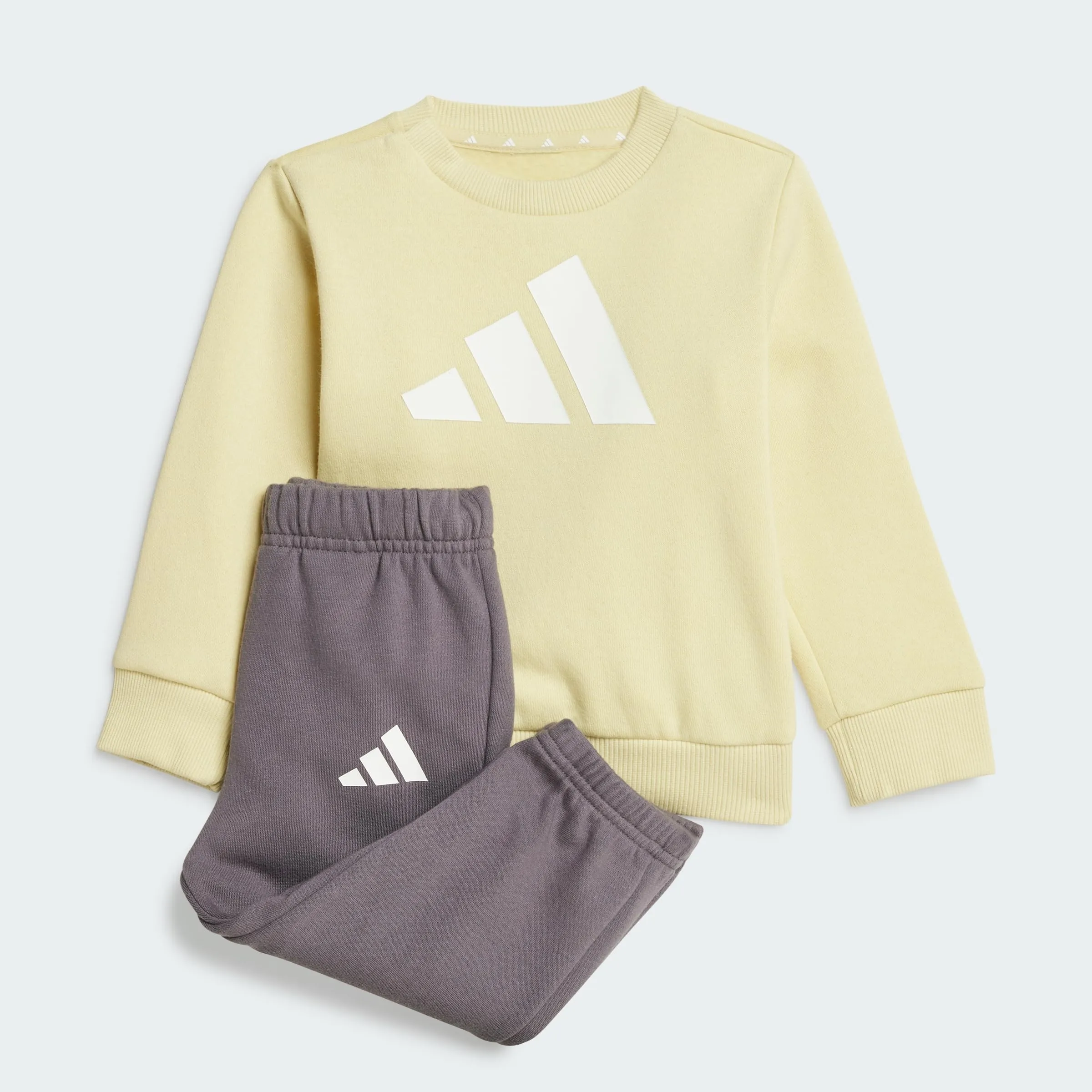 adidas Tutina Unisex per Bambini, 18-24 Mesi, Powder Yellow/White, JE1394 - immagine 4