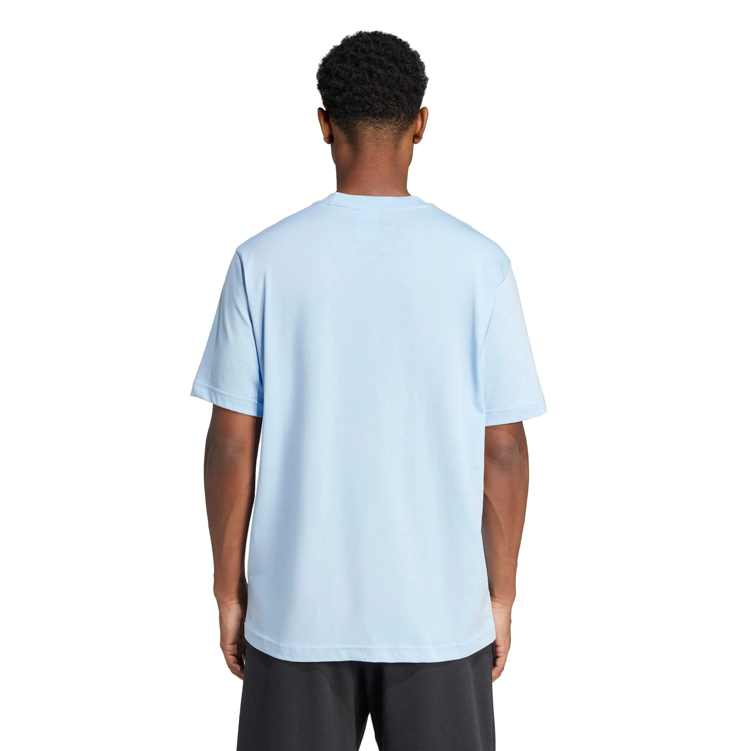 adidas Essentials Big Logo Single Jersey Shirt, Glow Blue/Black, S - immagine 2