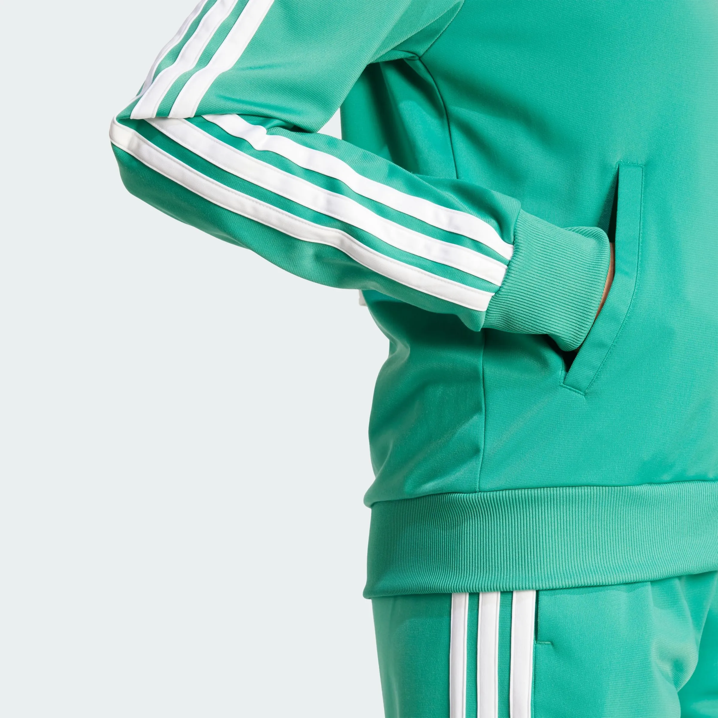 adidas Essentials 3-Stripes Tracksuit, Semi Court Green, S - immagine 2