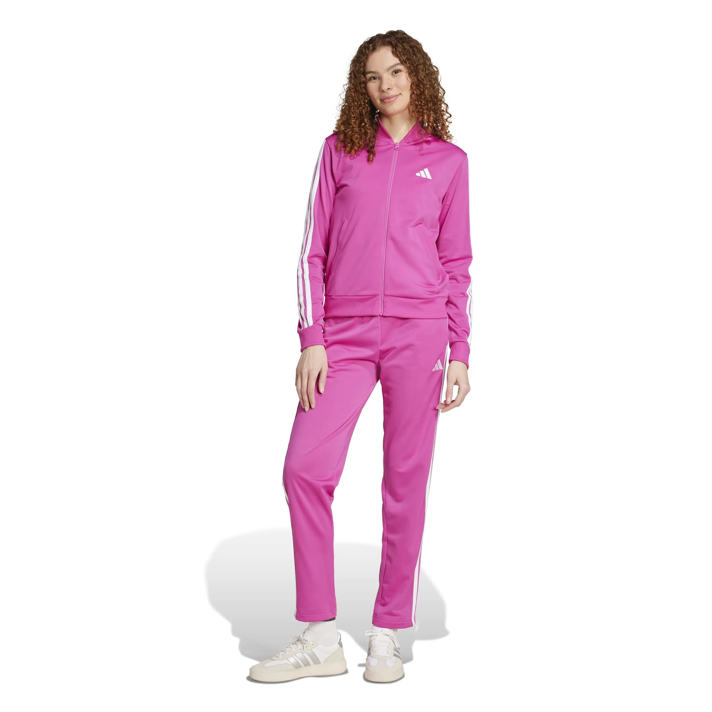 adidas Essentials 3-Stripes Tracksuit, Semi Lucid Fuchsia, XS - immagine 4