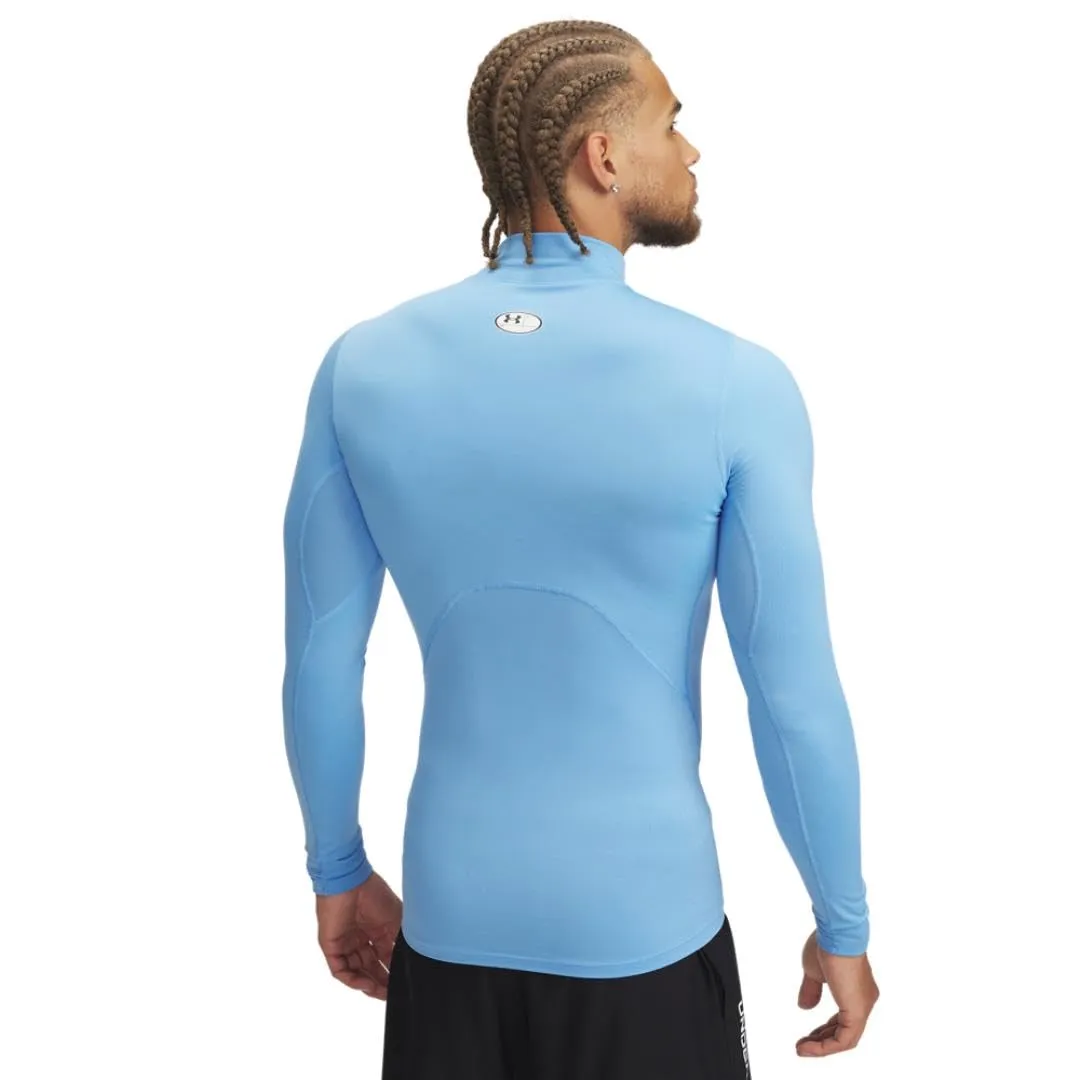 Under Armour ColdGear Compression Mock, Carolina Blu/Bianco/Bianco, 3XL - immagine 2