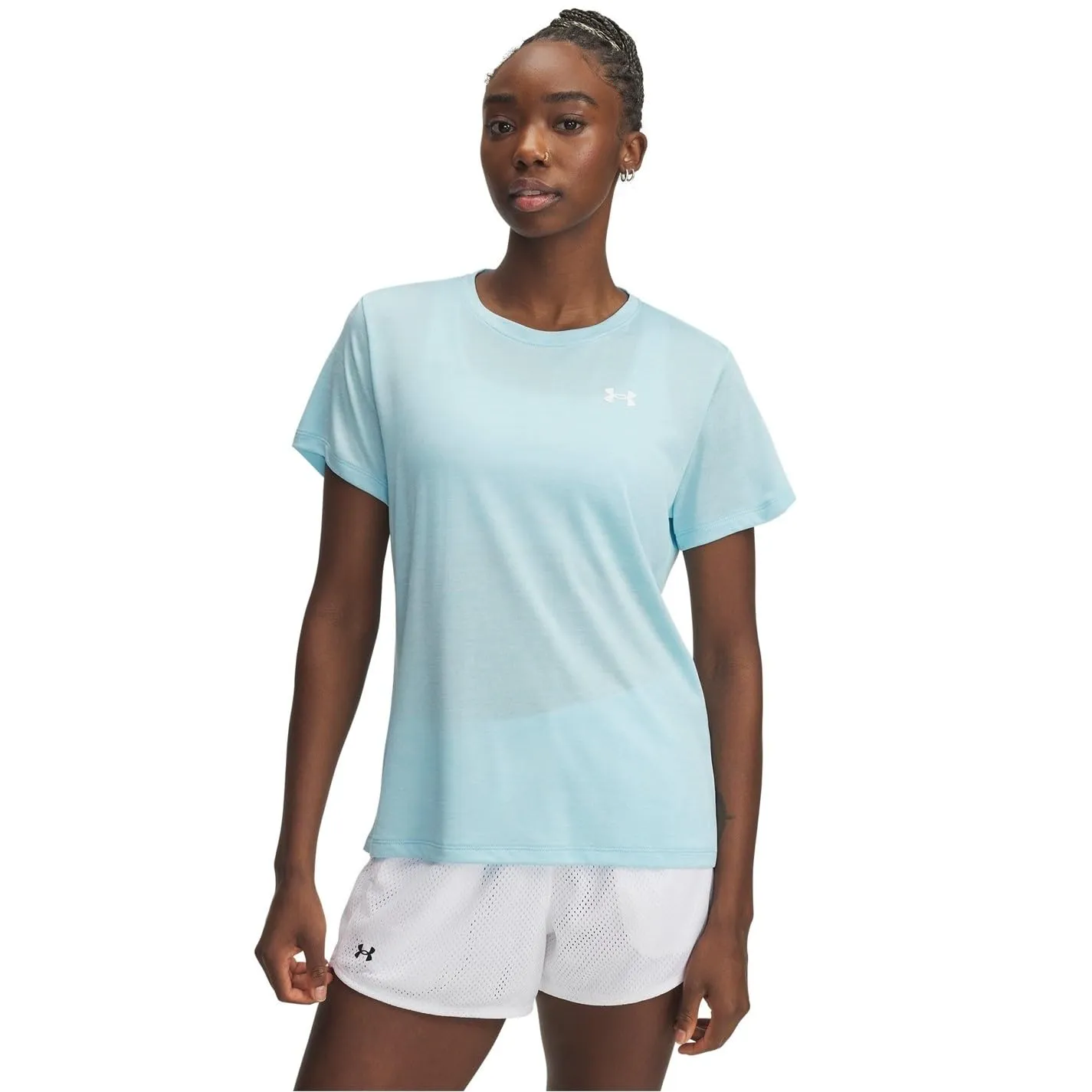 Under Armour UA Tech Twist Maglia da Donna a Maniche Corte, Stream/Bianco, S - immagine 1