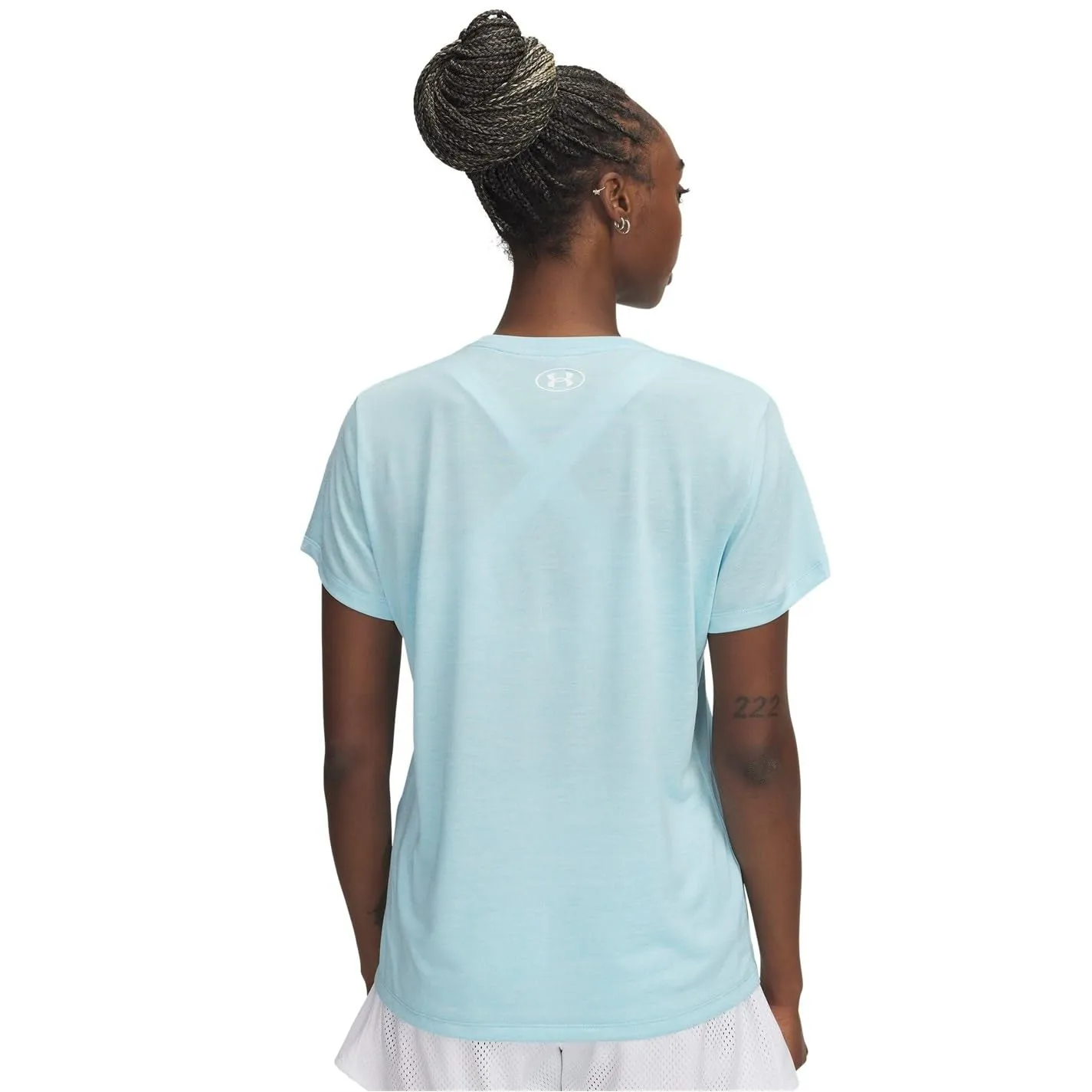 Under Armour UA Tech Twist Maglia da Donna a Maniche Corte, Stream/Bianco, S - immagine 2