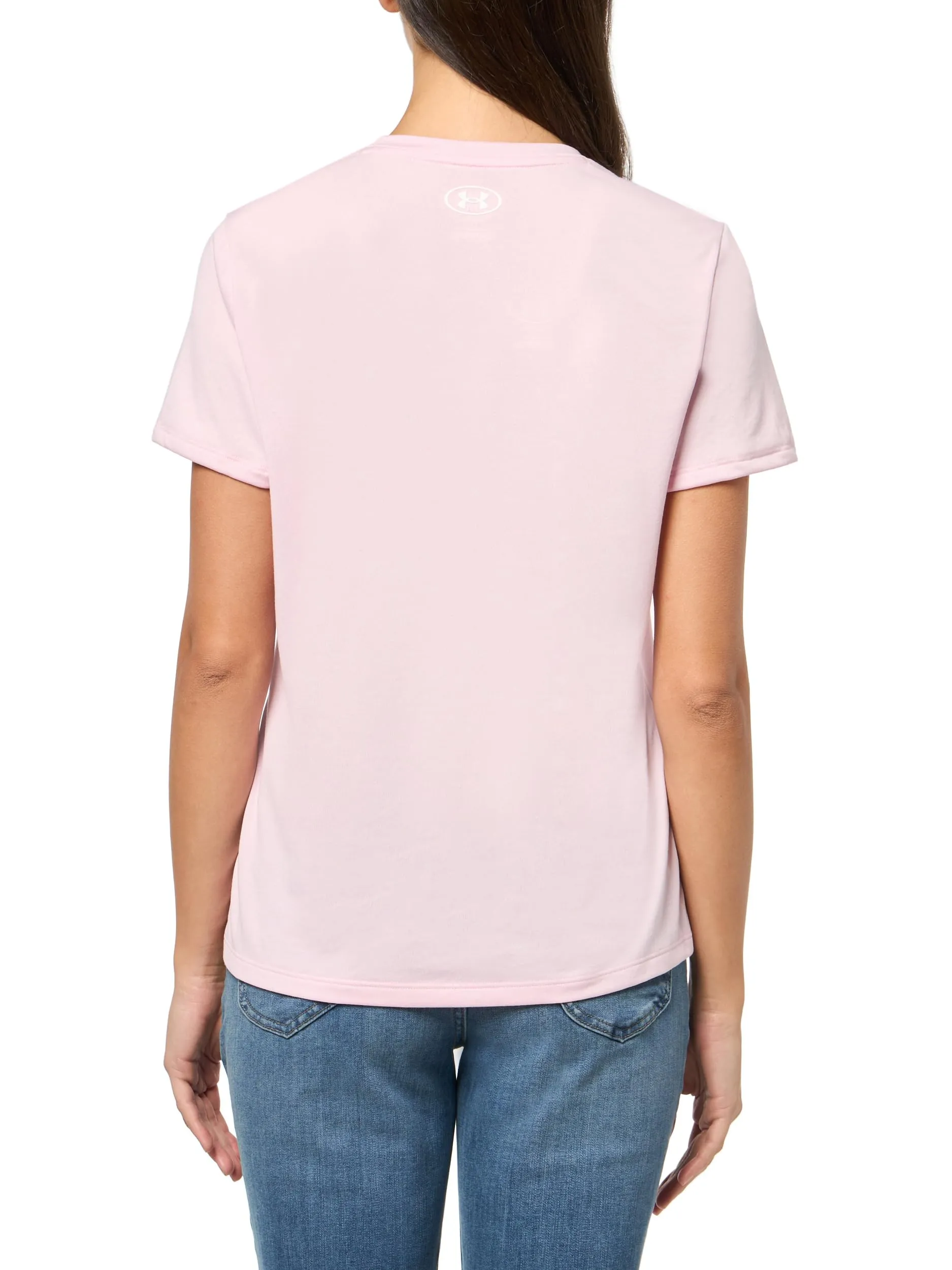 Under Armour Maglietta Tecnica a Maniche Corte da Donna, Prime Pink/Bianco, XL - immagine 2
