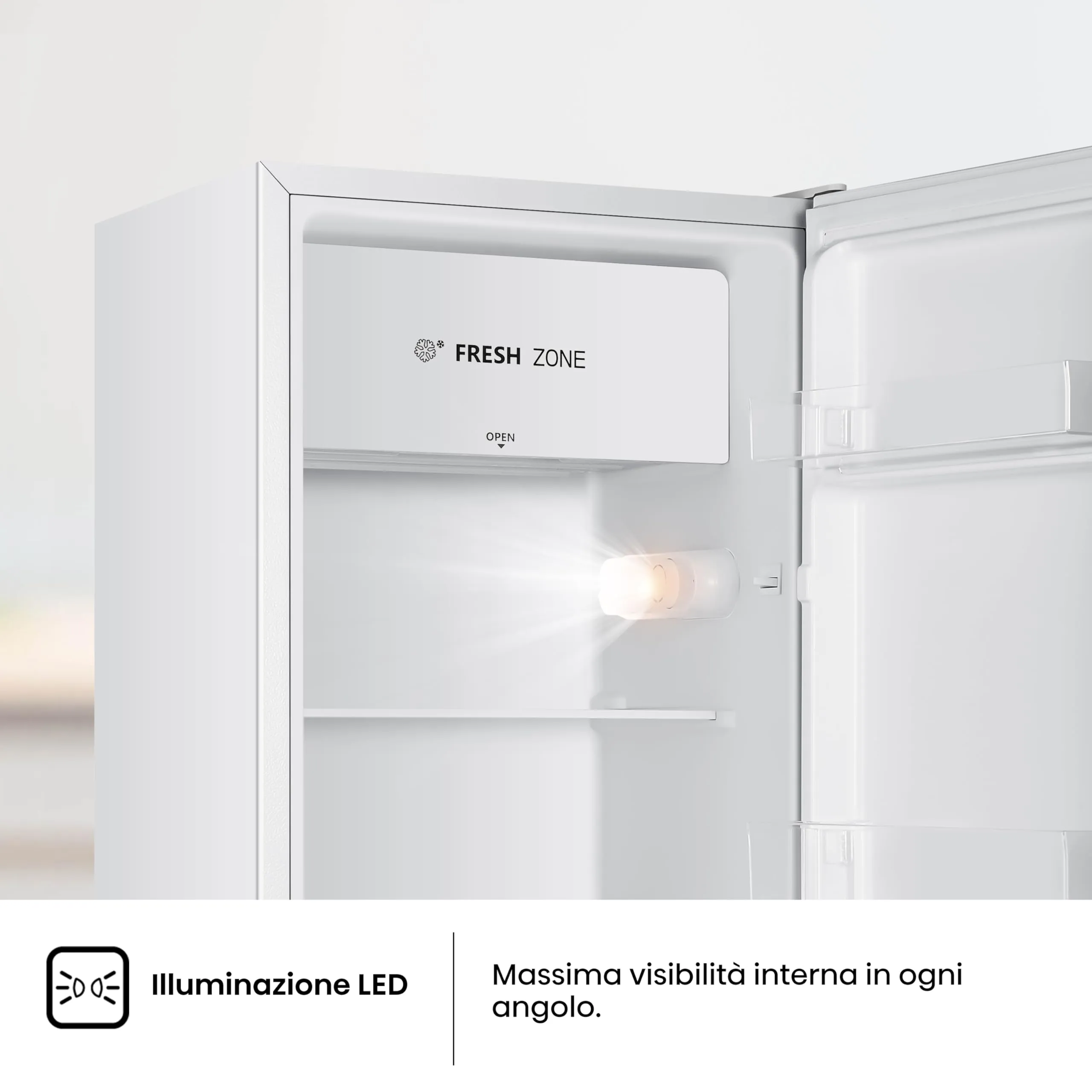 Hisense RR121D4AWE Frigorifero Monoporta, Bianco, 94 L, Classe E - immagine 7