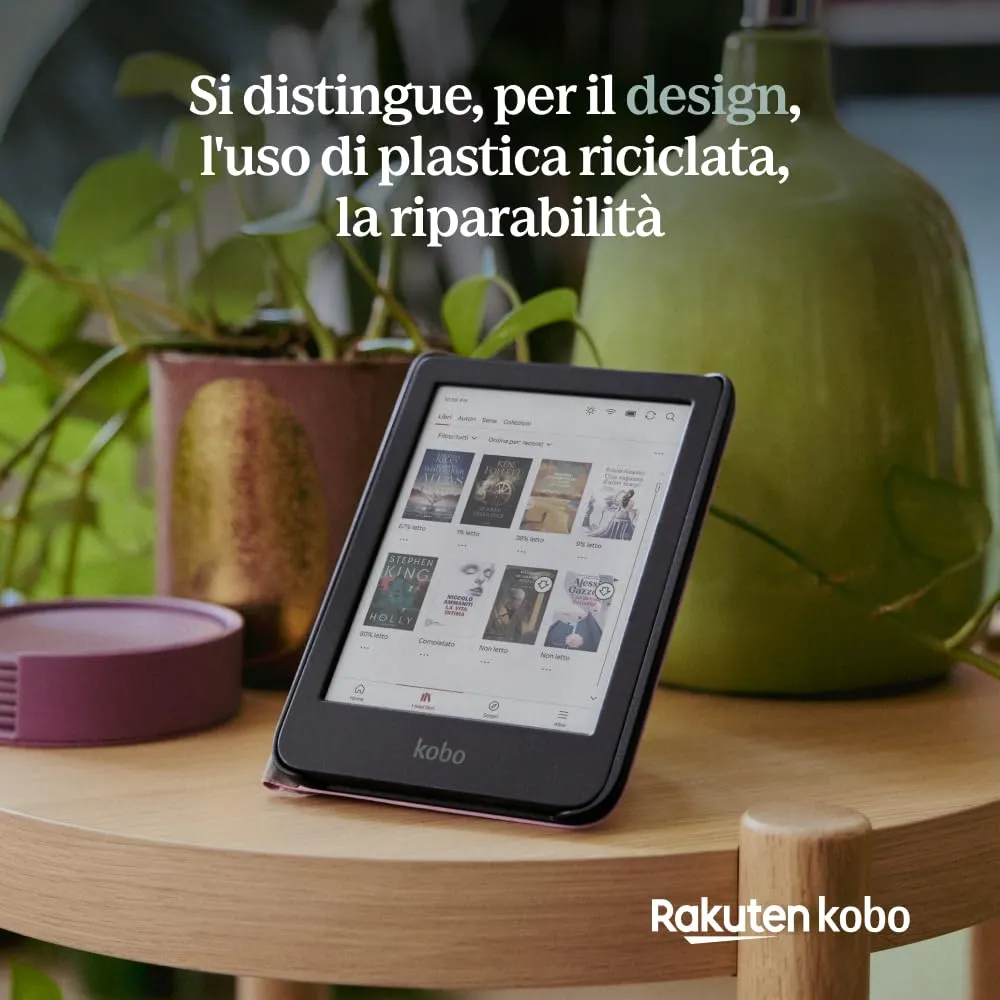 Kobo Clara Colour eReader - Display E Ink Kaleido 3 da 6”, Impermeabile (Nero) - immagine 2