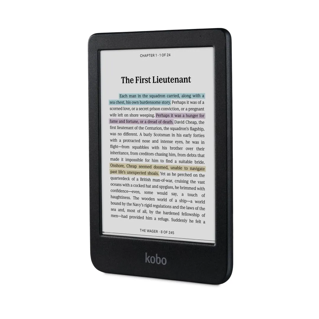 Kobo Clara Colour eReader - Display E Ink Kaleido 3 da 6”, Impermeabile (Nero) - immagine 4