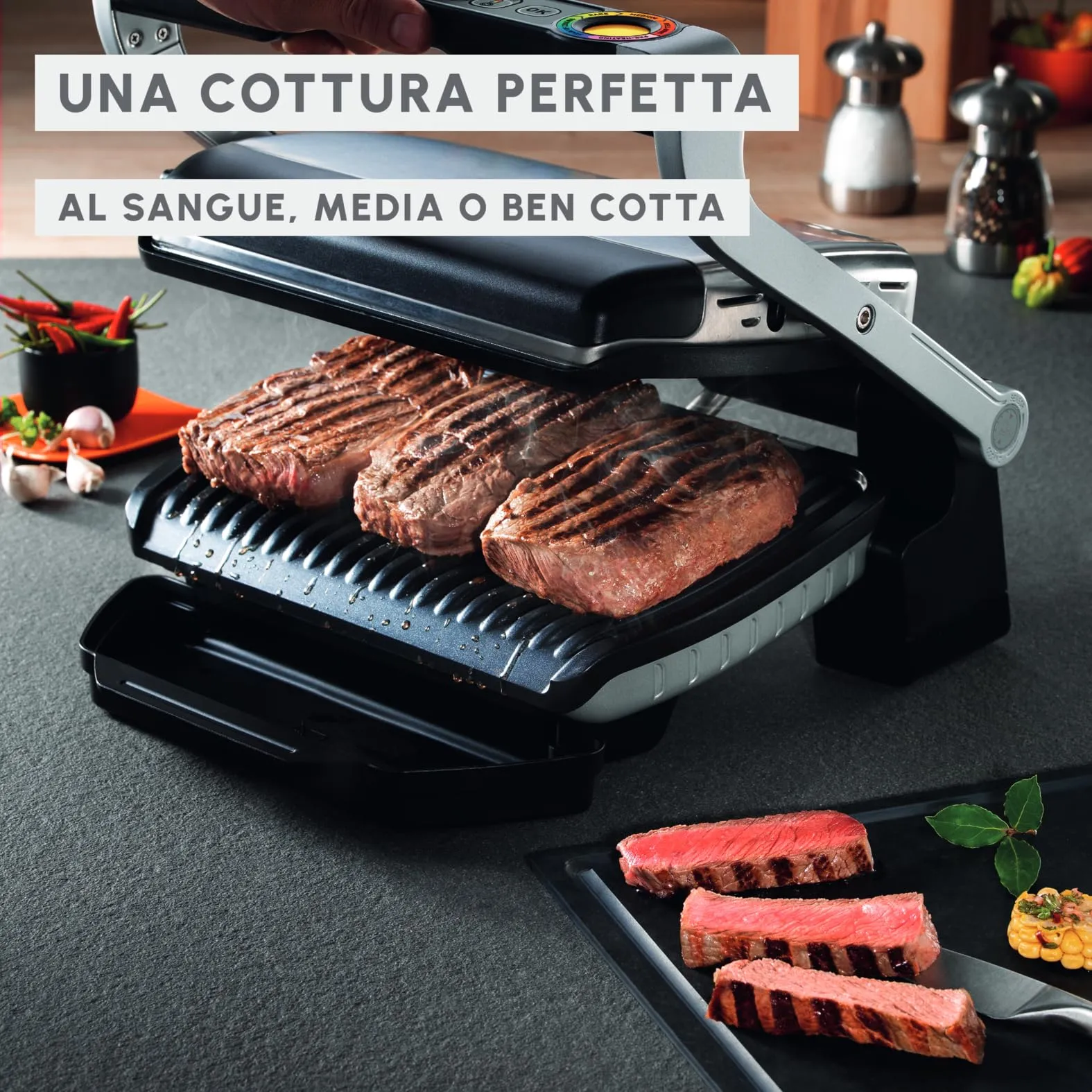 Moulinex Optigrill+ Griglia Elettrica Inox GI712D - immagine 3