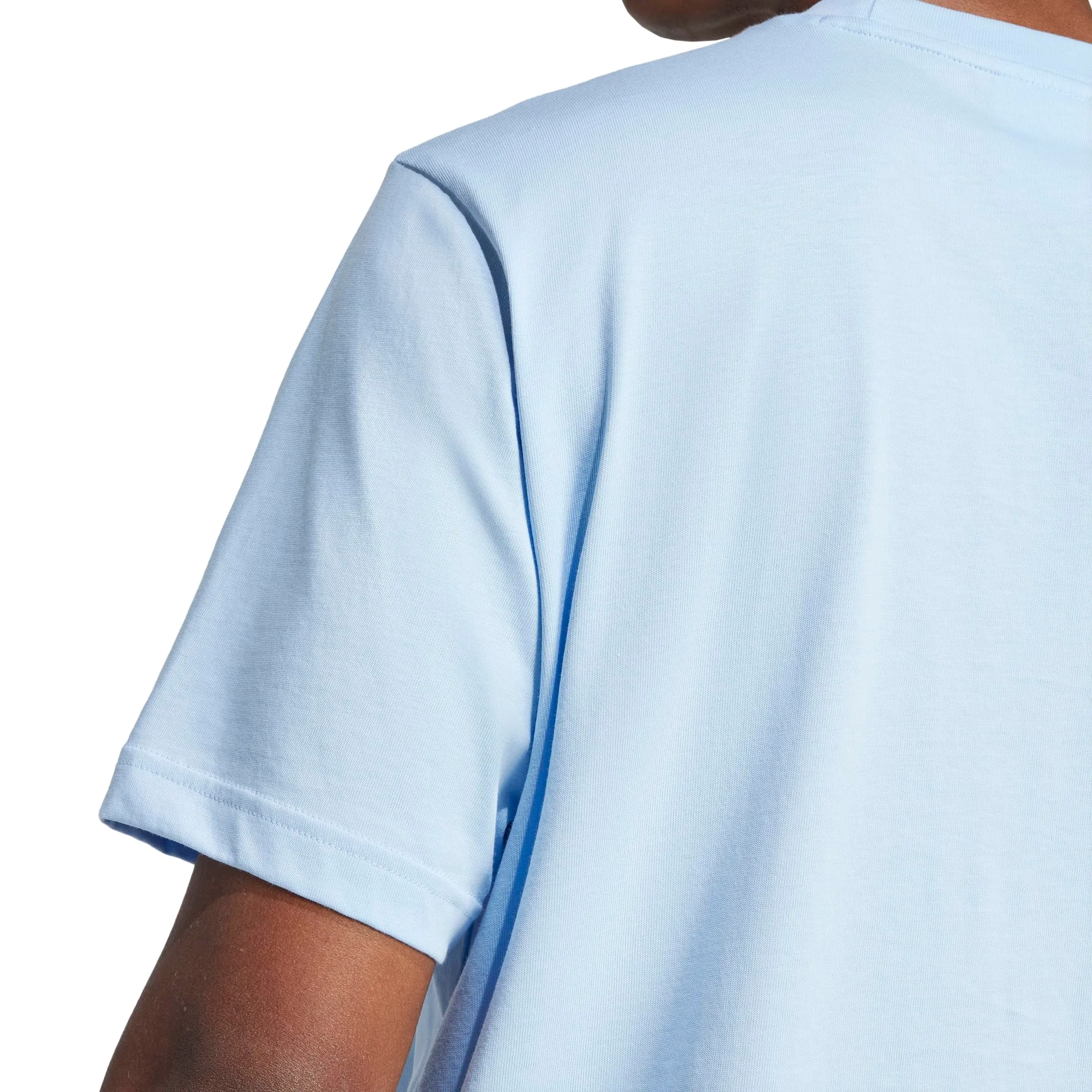 adidas Essentials Big Logo Single Jersey Shirt, Glow Blue/Black, M - immagine 5