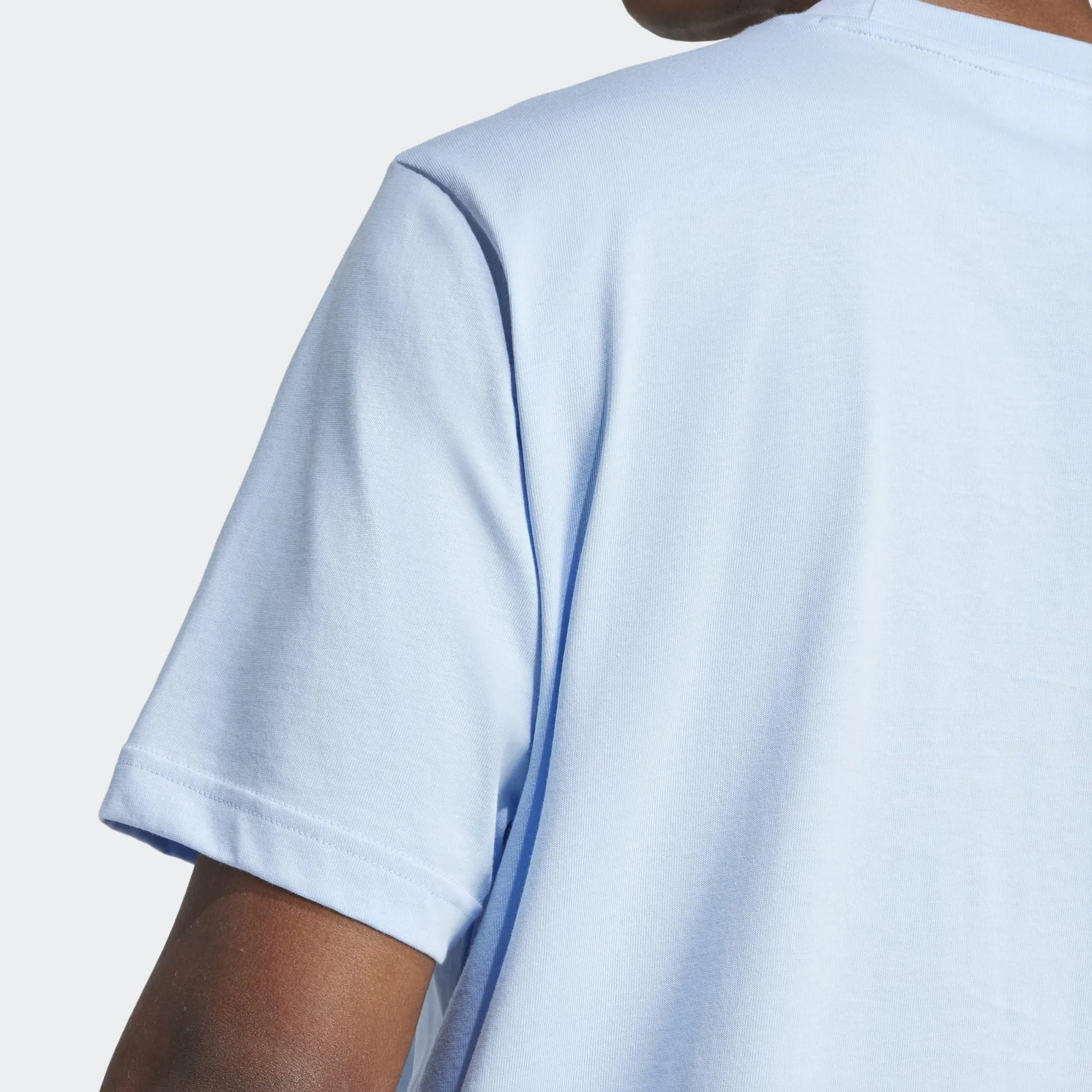 adidas Essentials Big Logo Single Jersey Shirt, Glow Blue/Black, M - immagine 8