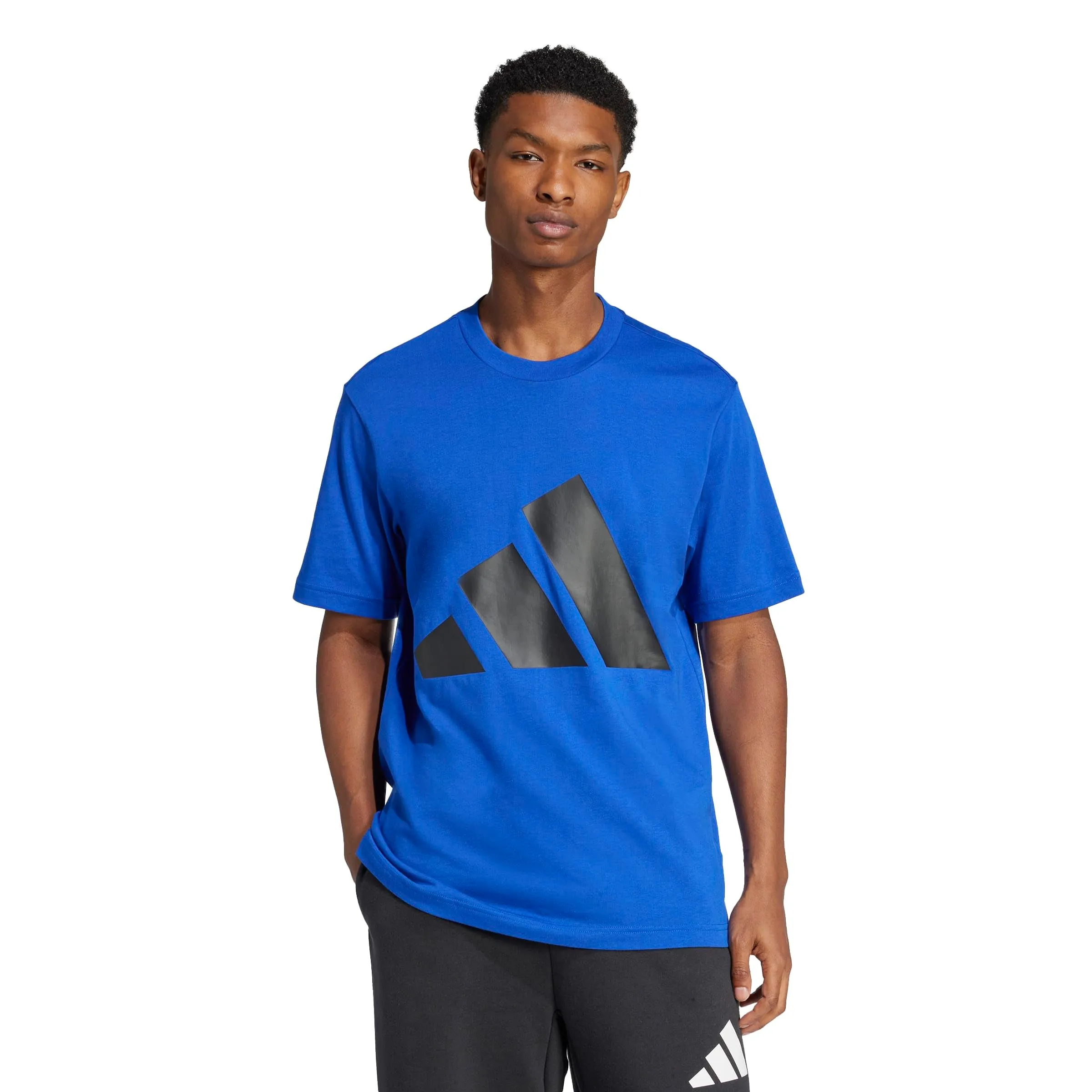 adidas Essentials Big Logo Single Jersey Tee, Team Royal Blue/Black, S - immagine 2