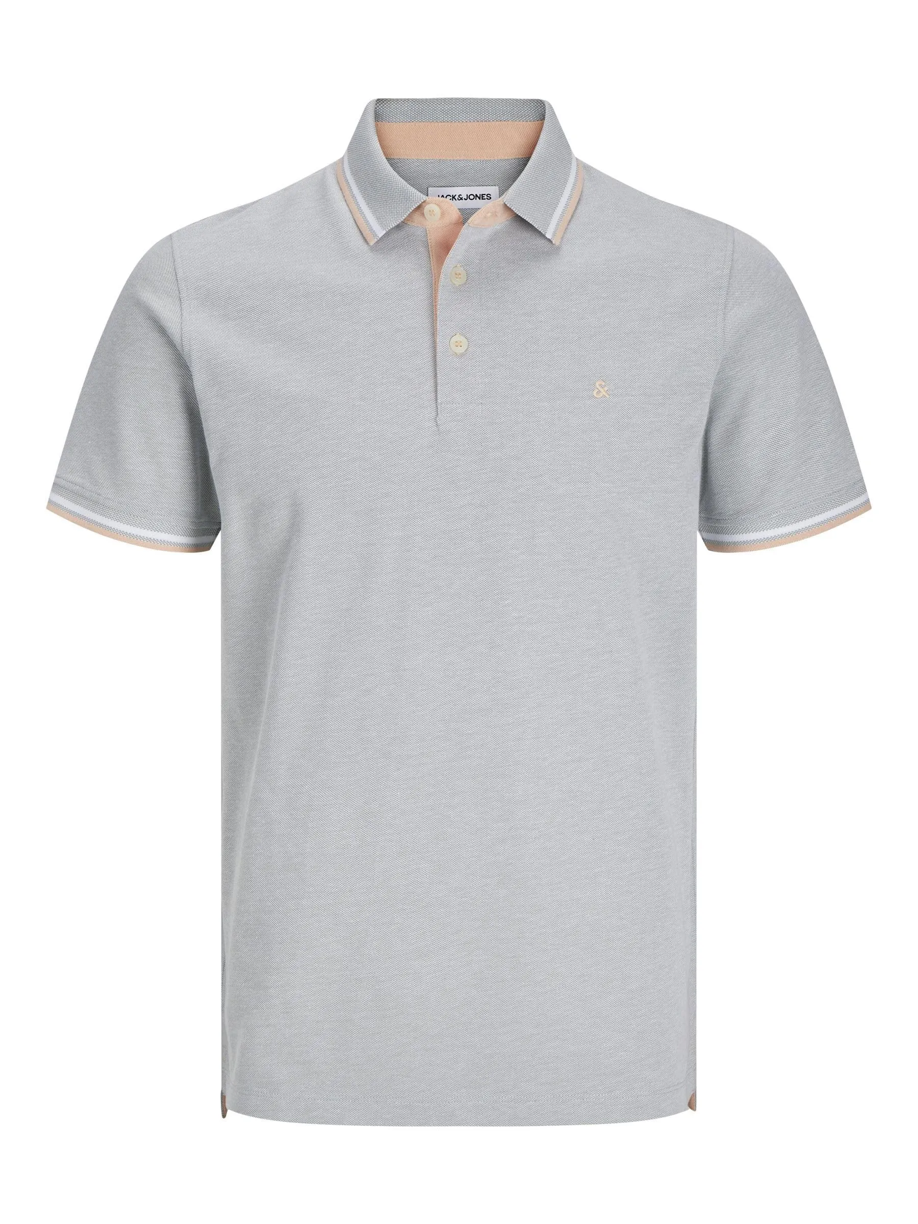 Jack & Jones Jjepaulos Polo Shirt, Light Grey, S - immagine 1