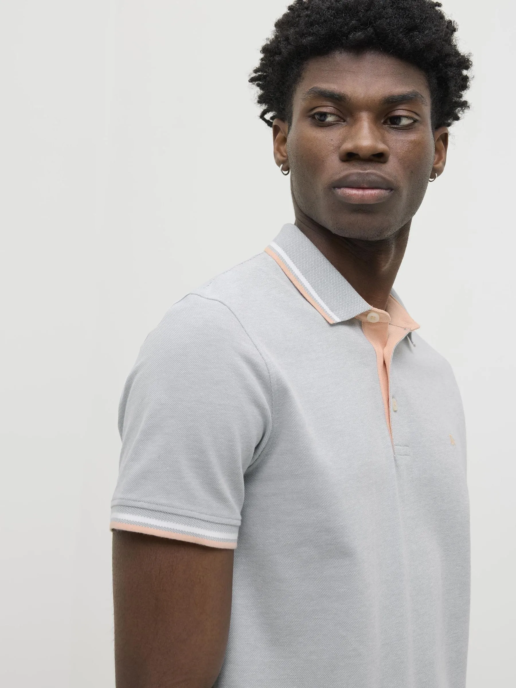Jack & Jones Jjepaulos Polo Shirt, Light Grey, S - immagine 3