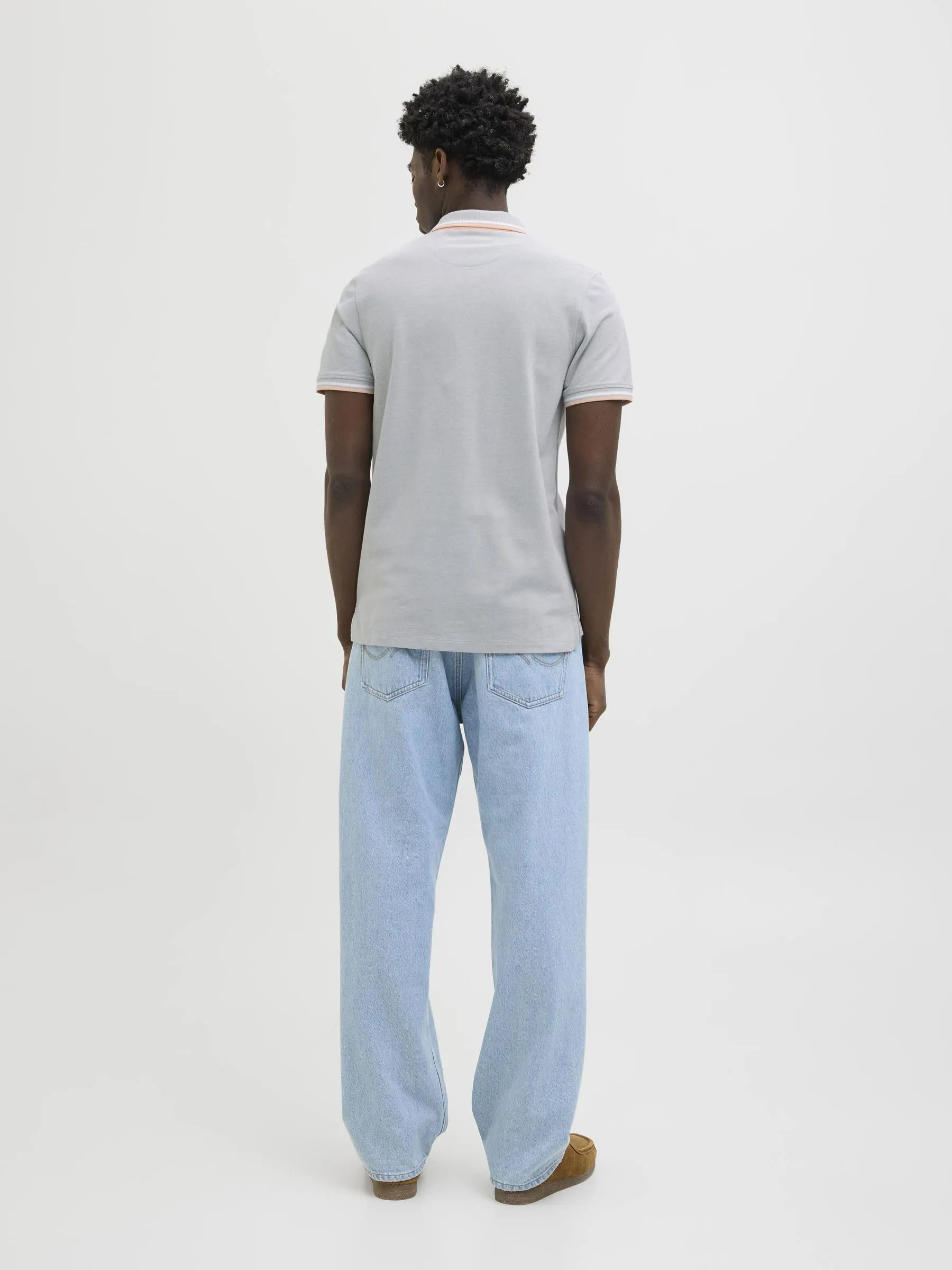 Jack & Jones Jjepaulos Polo Shirt, Light Grey, S - immagine 4