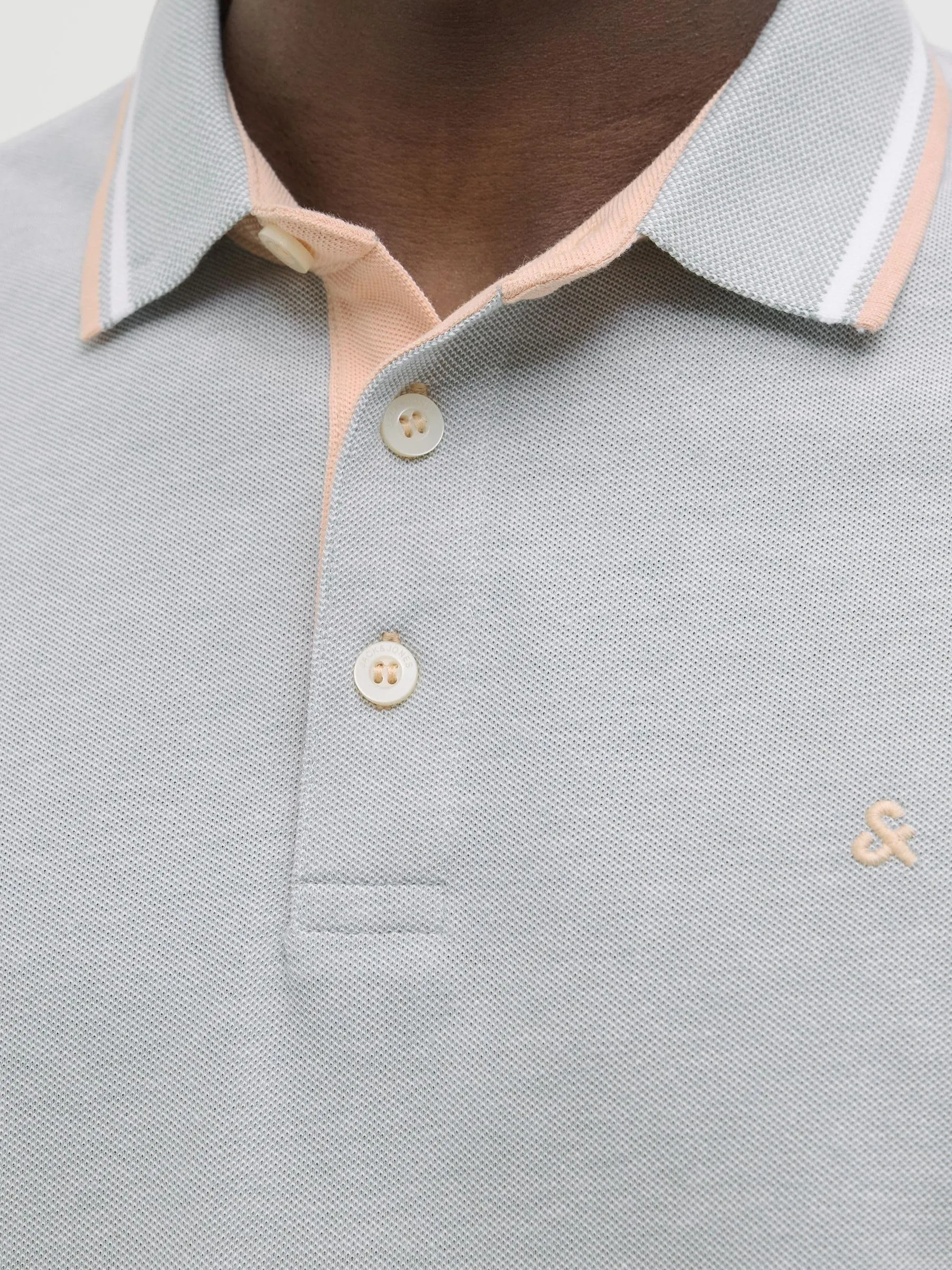 Jack & Jones Jjepaulos Polo Shirt, Light Grey, S - immagine 7
