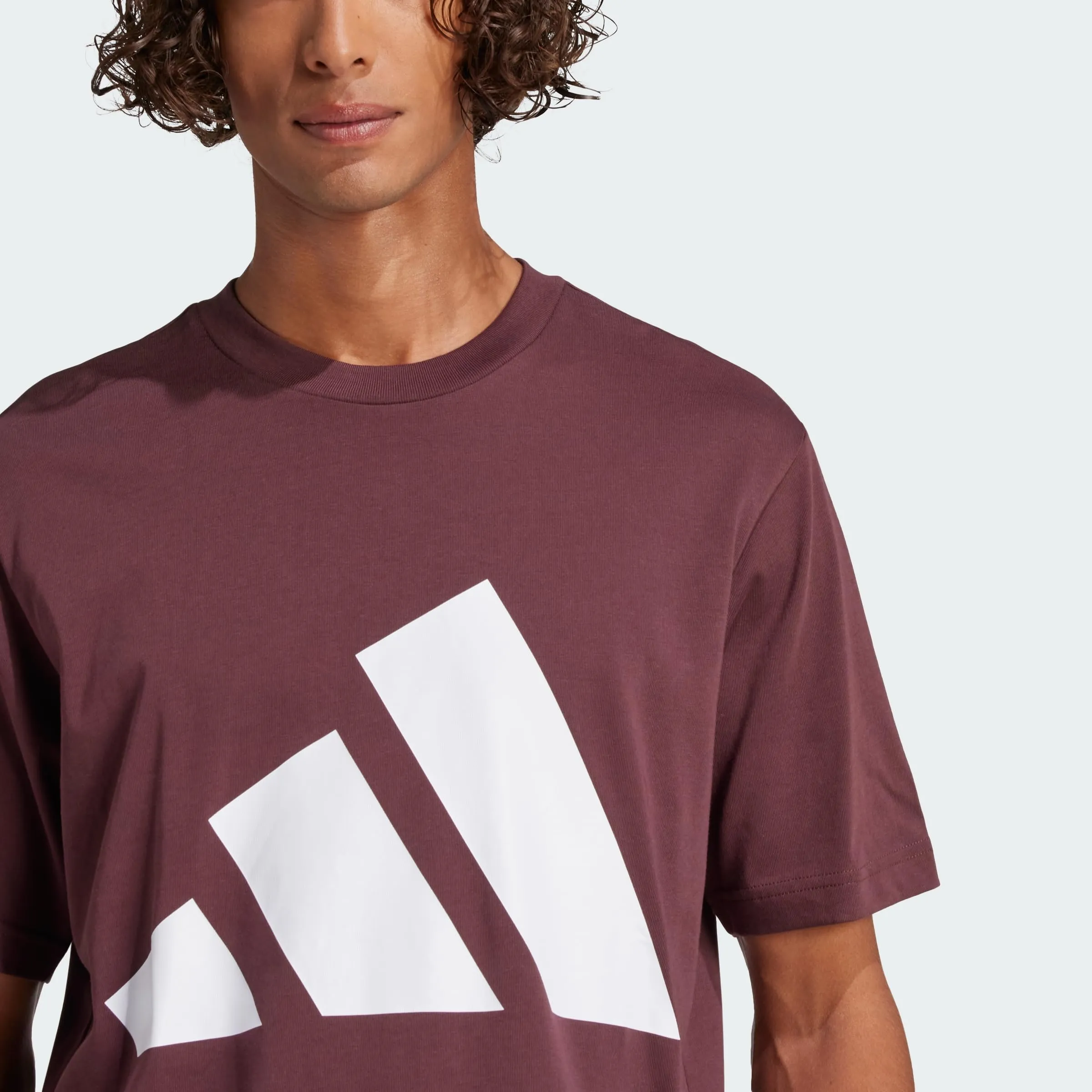adidas Essentials Big Logo Single Jersey Tee - Aurora Ruby/White - M - immagine 2