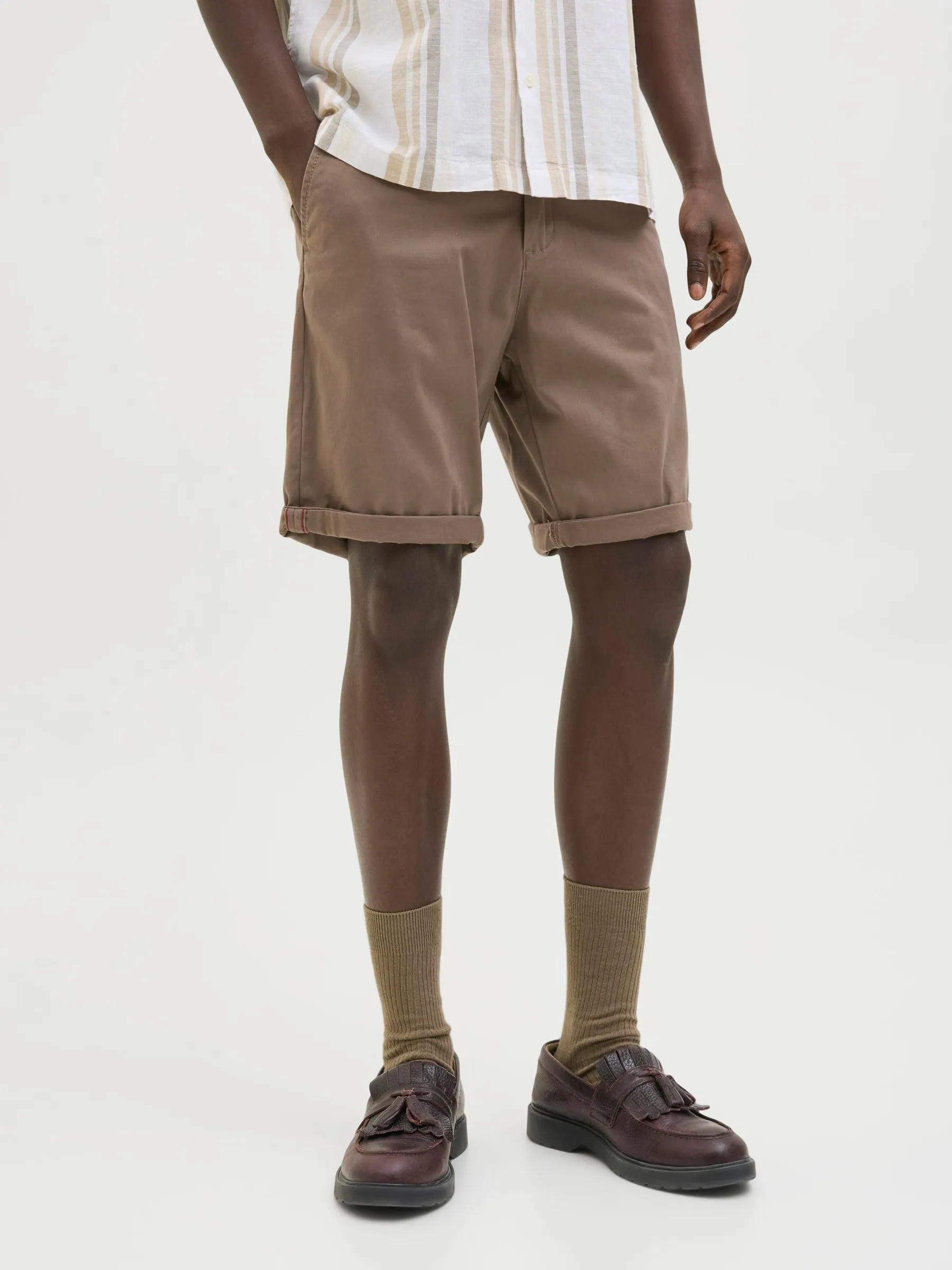 Jack & Jones Pantaloncini Chino Jpstbowie Solid SN, Morel, XL - immagine 2
