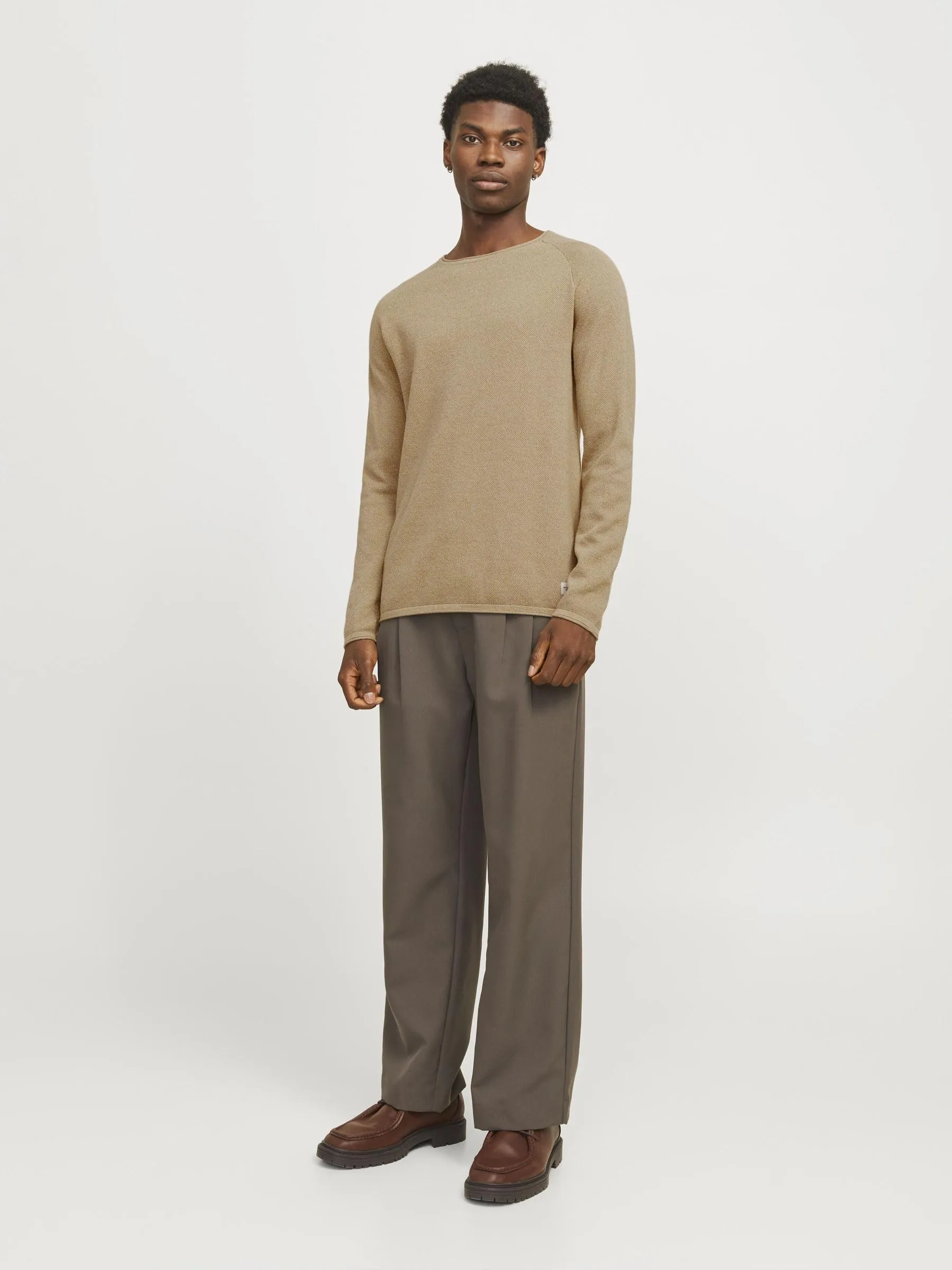 Jack & Jones JJEHILL Knit Crew Neck Noos Sweater, Coriander Detail: Twist, M - immagine 3